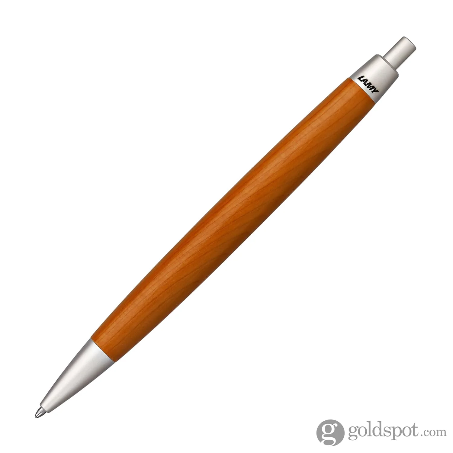 Lamy 2000 Taxus Ballpoint - Wooden Golden Brown with Silver Trim - Image 4