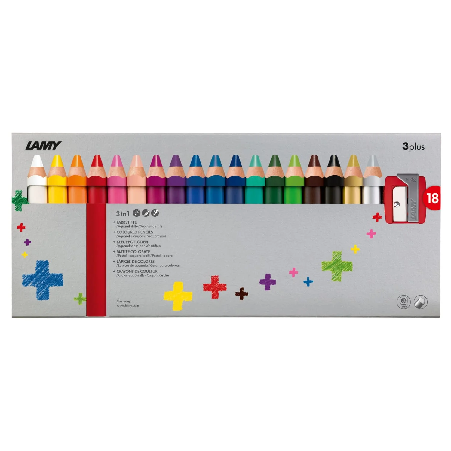 Lamy 3Plus Colored Pencils - Pack of 18