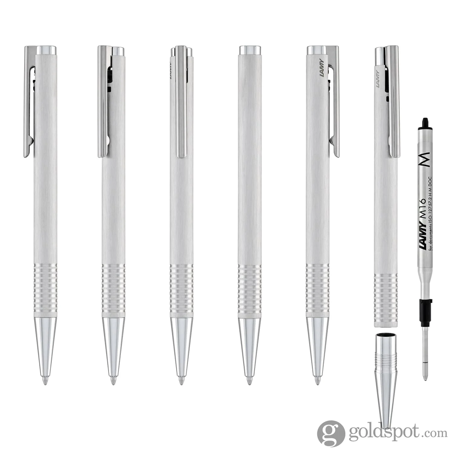 Lamy Logo Ballpoint Pen in Brushed Stainless Steel - Image 6