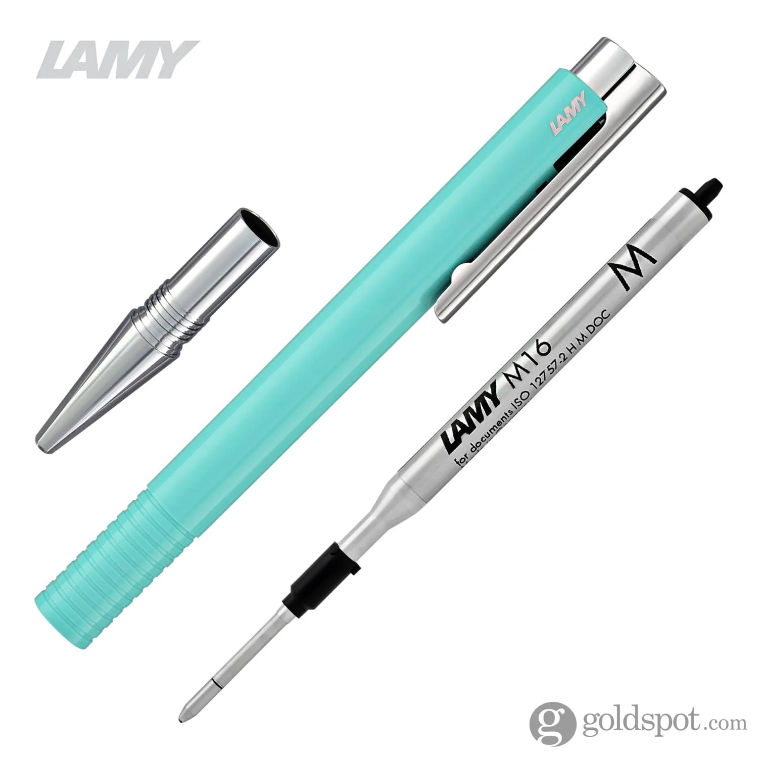 Lamy Logo M+ Ballpoint Pen in Lagoon Gloss - Image 6