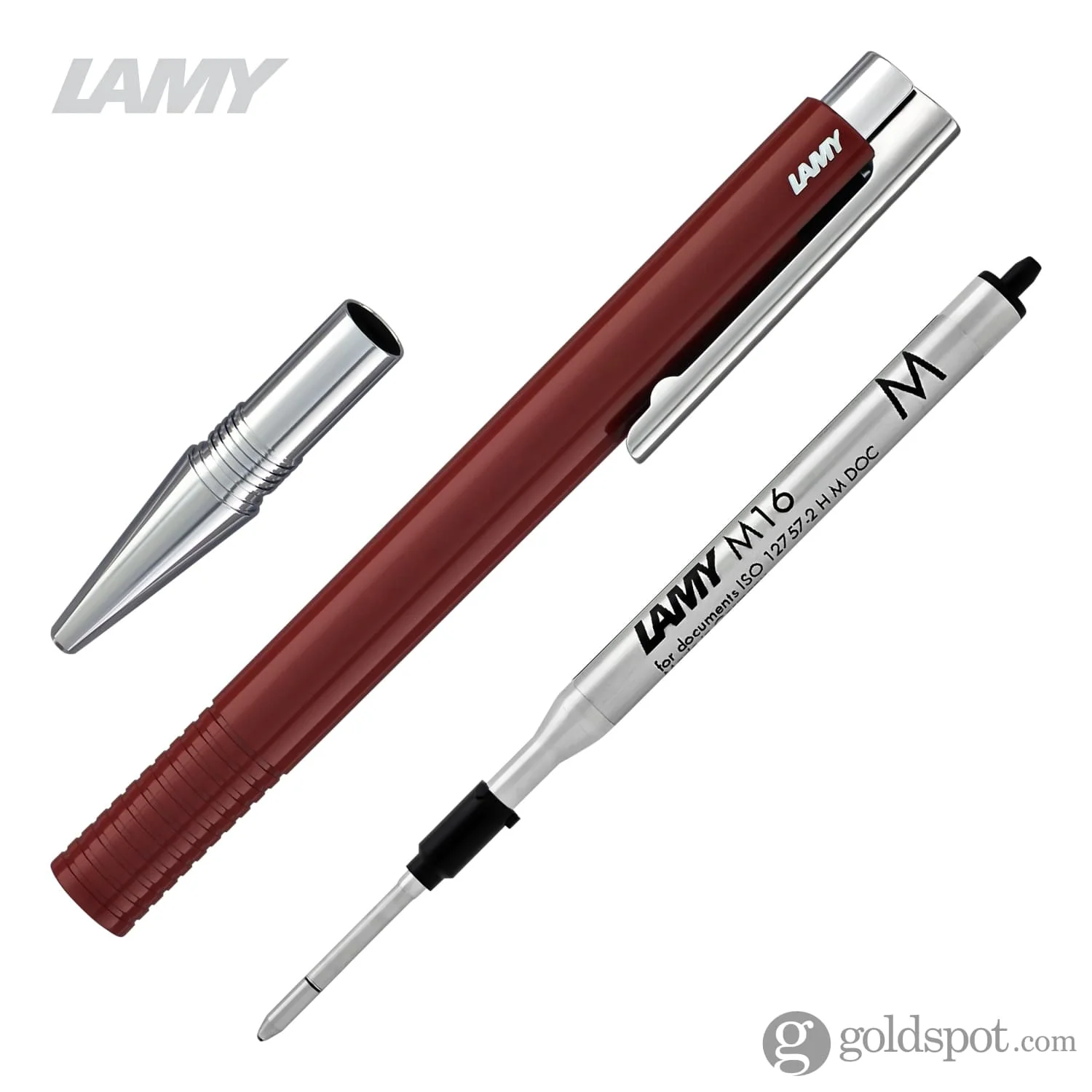 Lamy Logo M+ Ballpoint Pen in Raspberry Gloss - Image 6