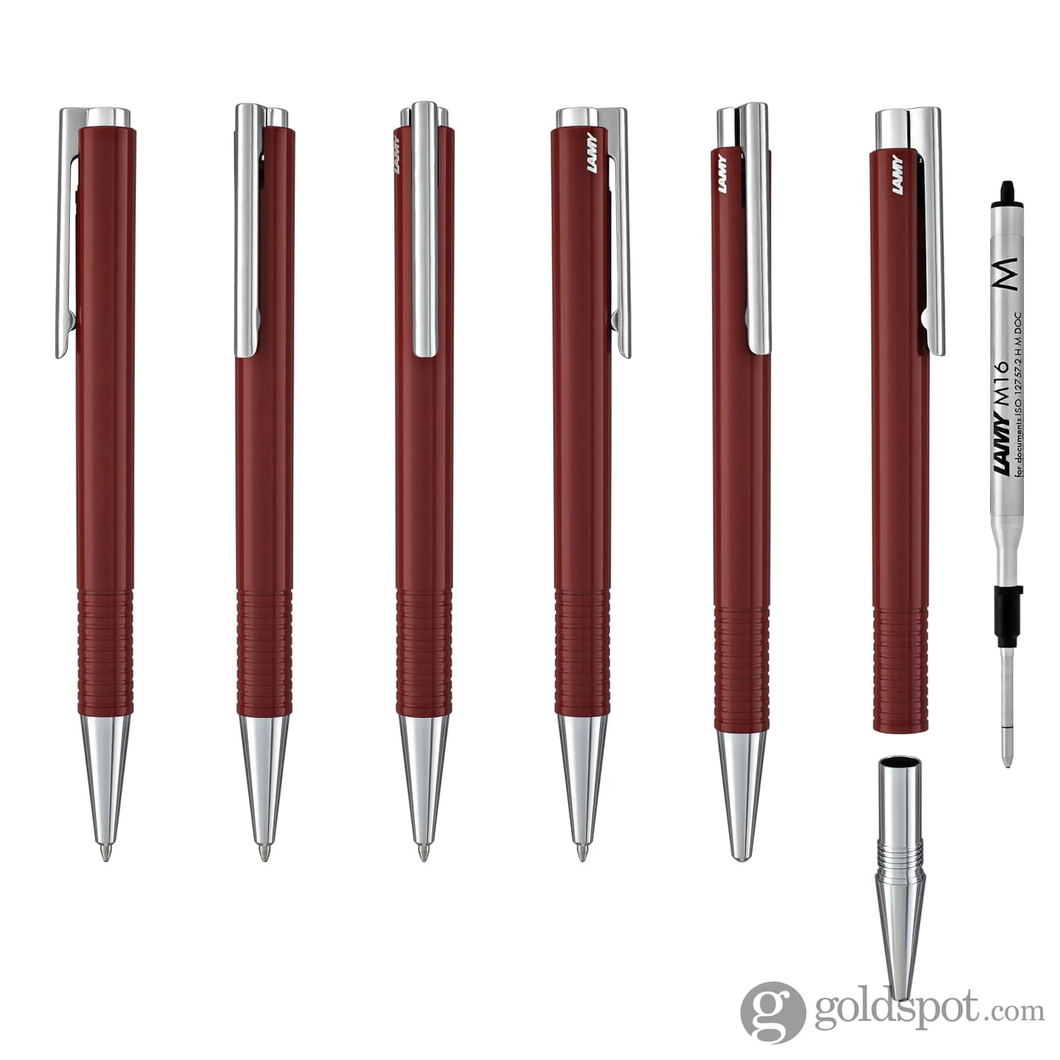 Lamy Logo M+ Ballpoint Pen in Raspberry Gloss - Image 7