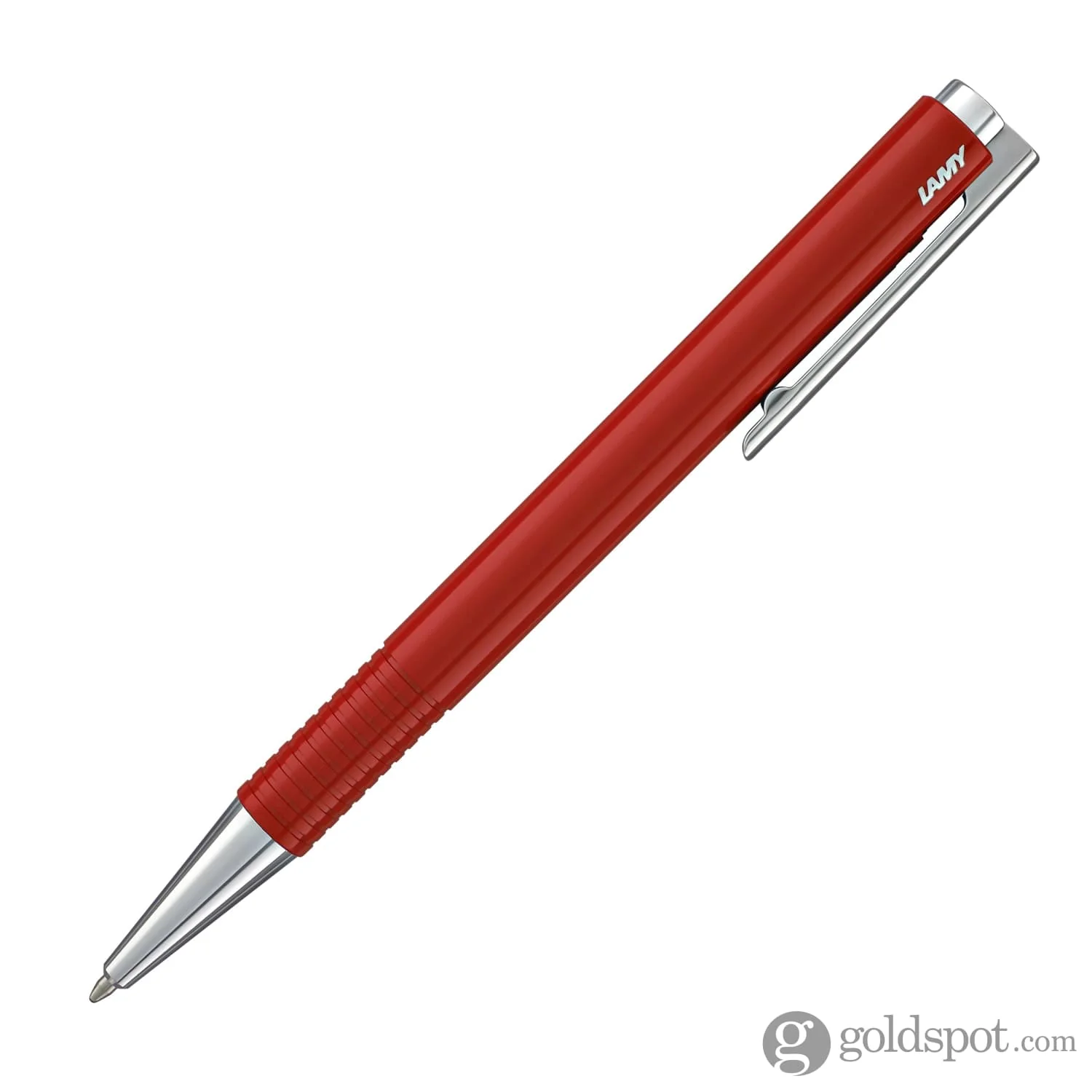 Lamy Logo Ballpoint Pen in Red with Chrome Trim - Image 4