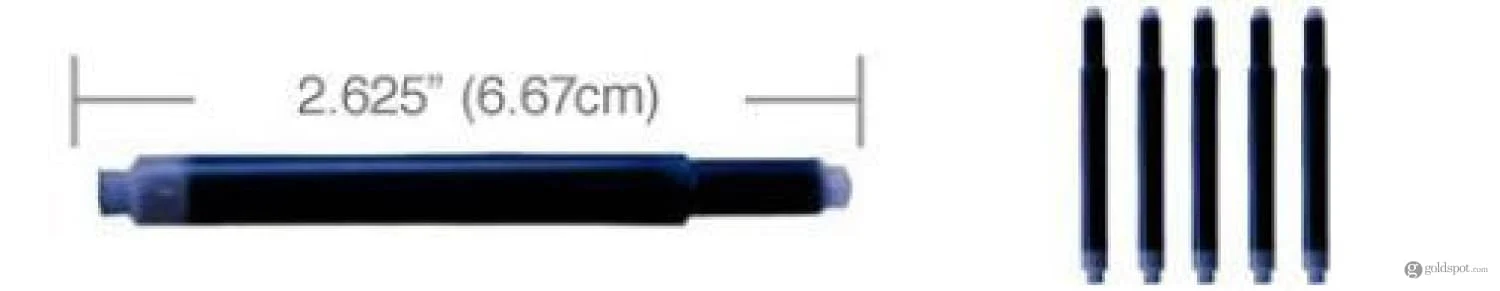 Lamy Fountain Ink Cartridges in Blue/ Black by Monteverde - Pack of 5 - Image 2