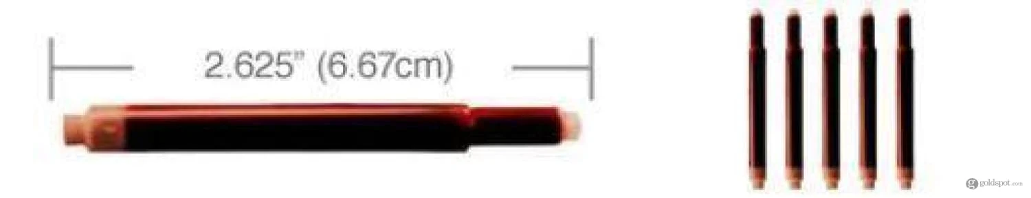 Lamy Fountain Ink Cartridges in Red by Monteverde - Pack of 5 - Image 2
