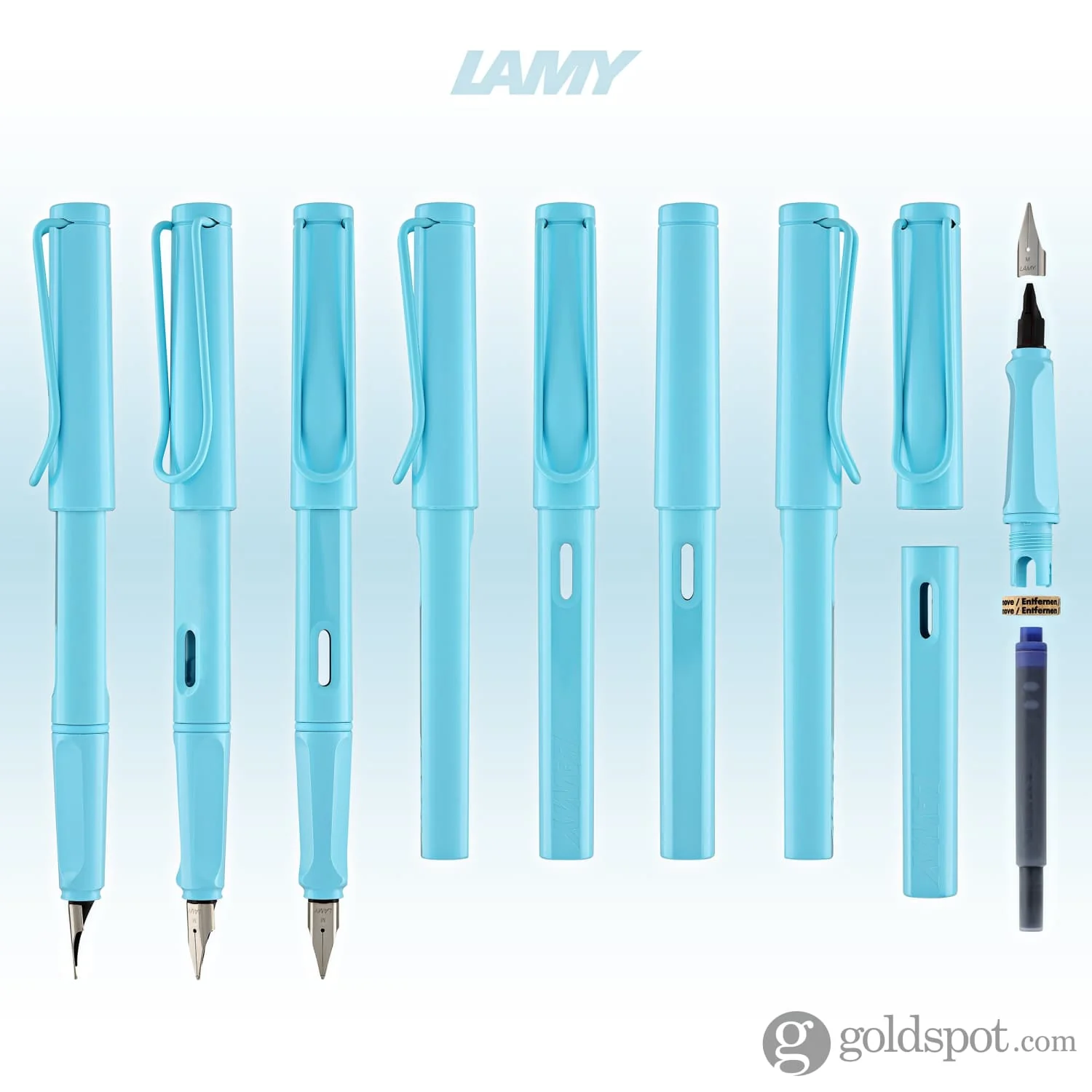 Lamy Safari Fountain Pen in Aqua Sky 2023 Special Edition - Image 8