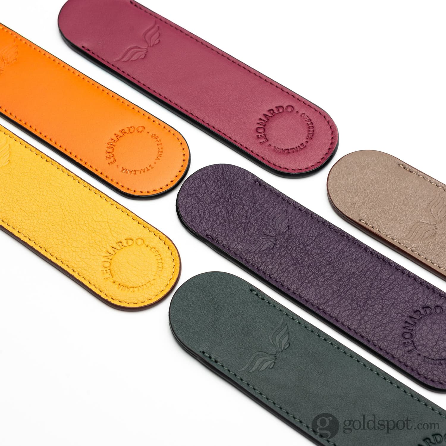 Leonardo Leather Single Pen Sleeve - Orange - Image 3