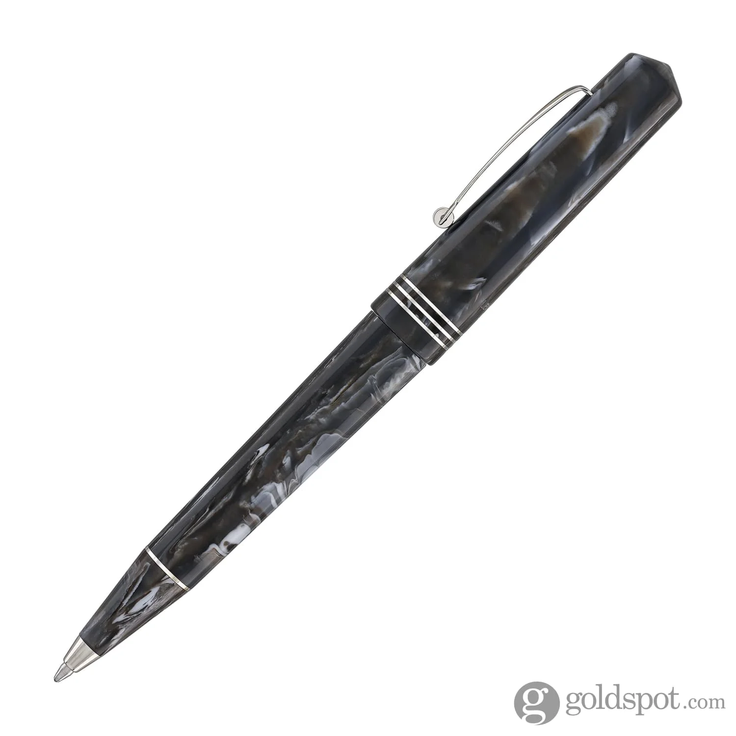 Leonardo Momento Zero Ballpoint Pen in Horn Silver Trim - Image 3