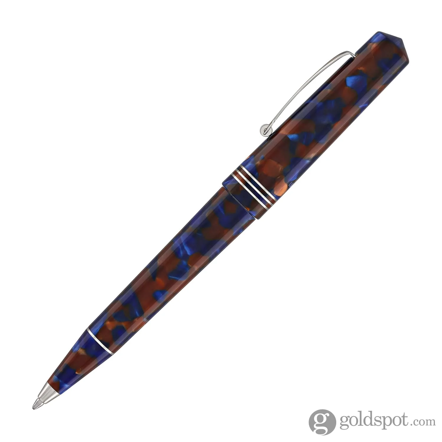 Leonardo Momento Zero Ballpoint Pen in Sea Stone Silver Trim - Image 3