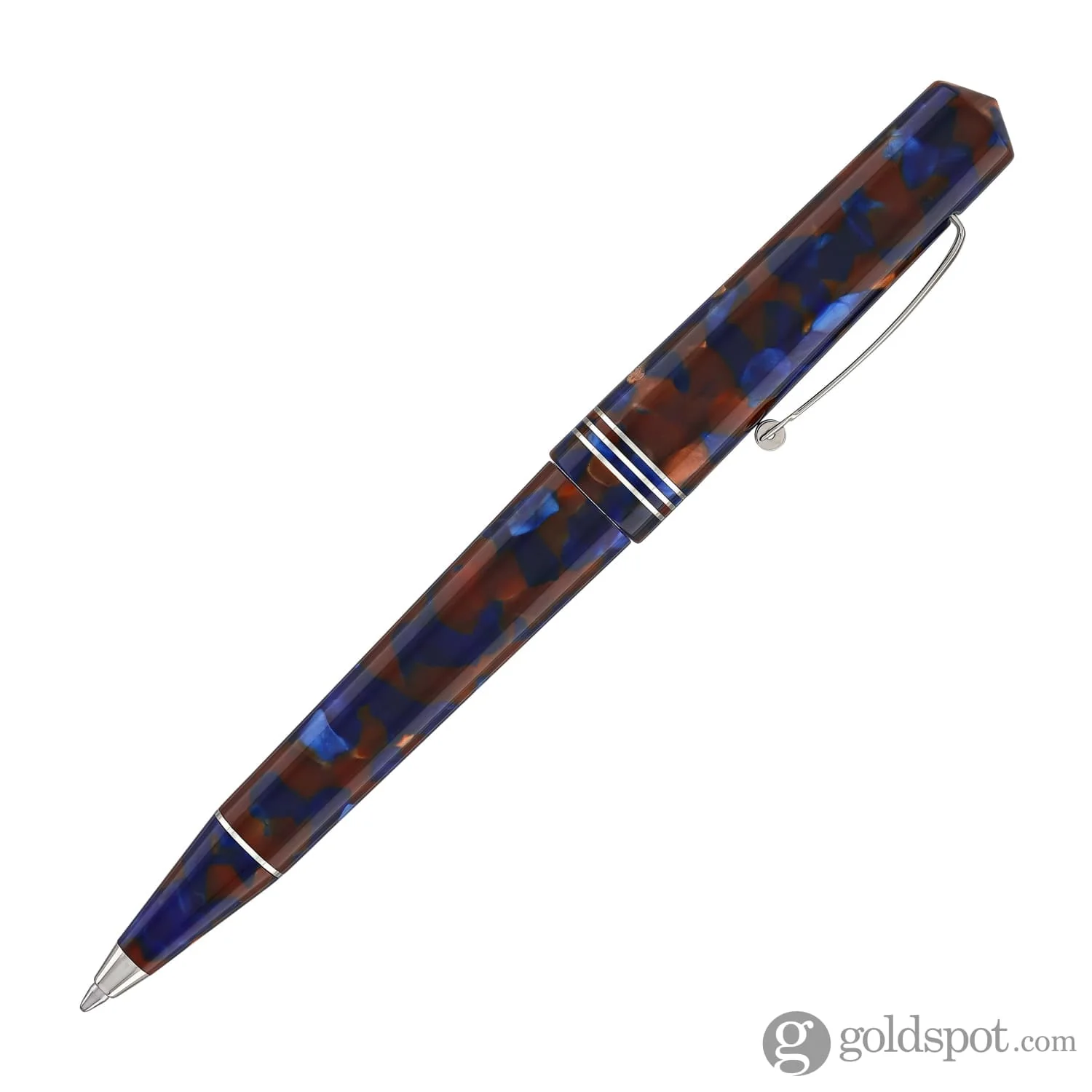 Leonardo Momento Zero Ballpoint Pen in Sea Stone Silver Trim - Image 4