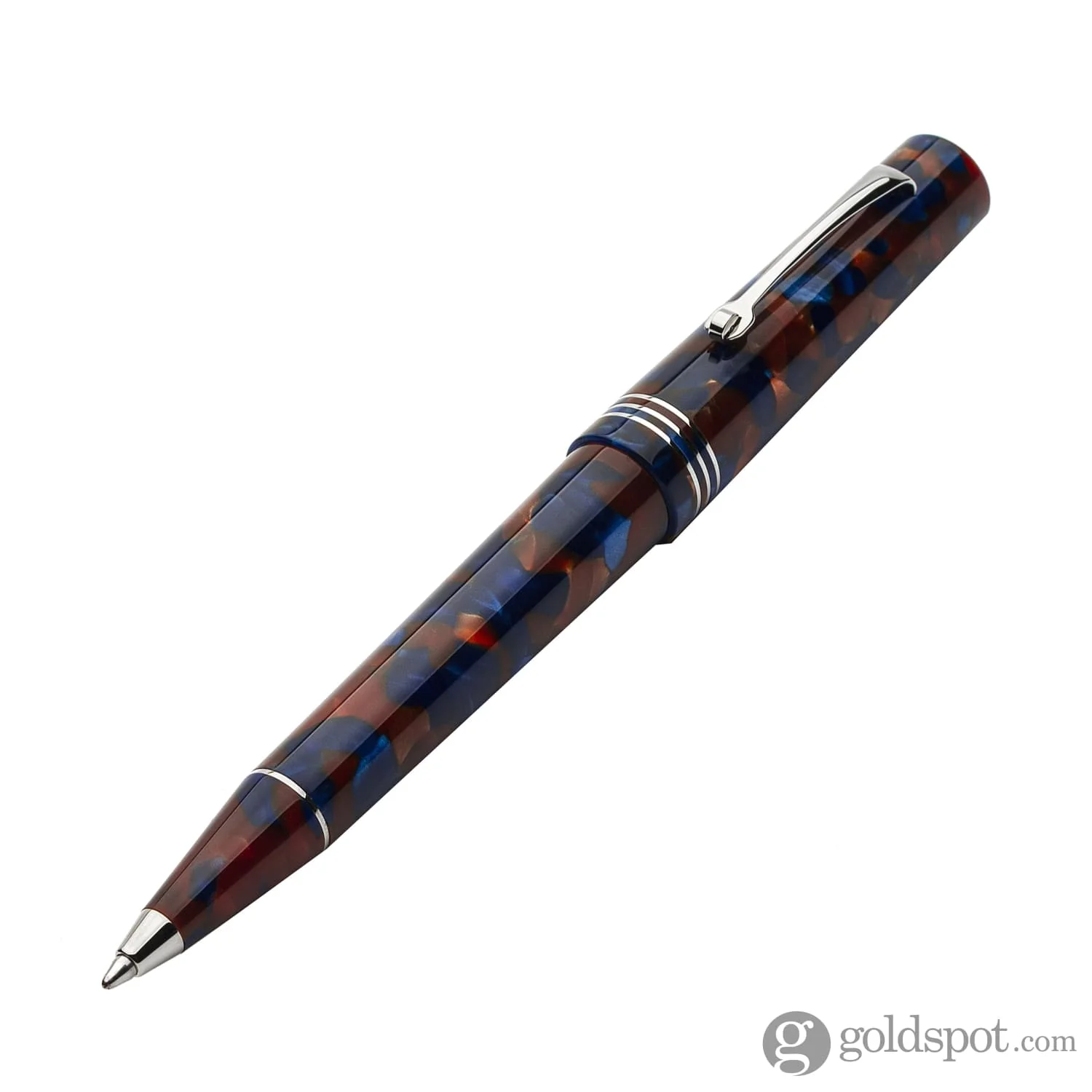 Leonardo Momento Zero Ballpoint Pen in Sea Stone Silver Trim - Image 8