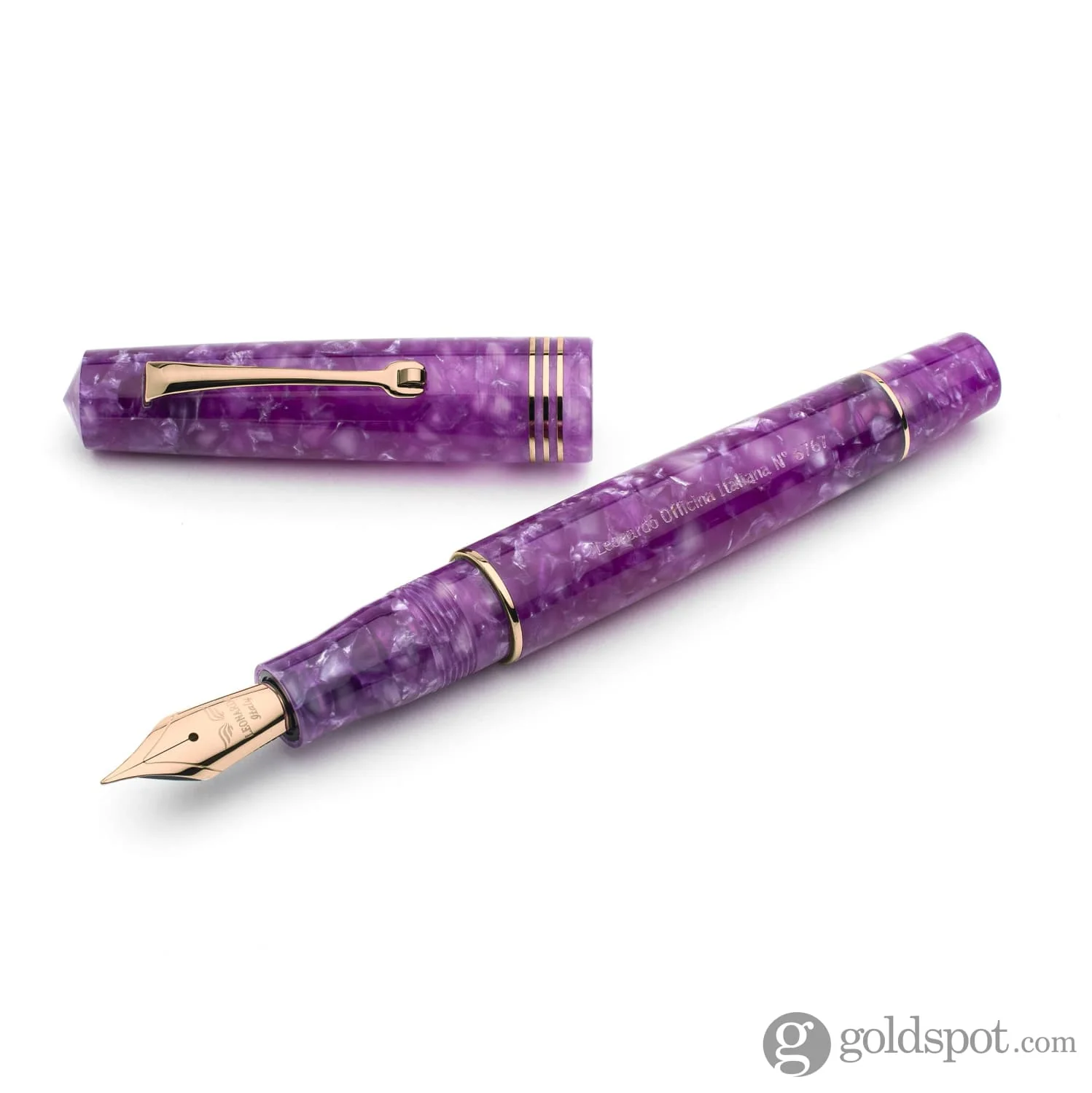 Leonardo Momento Zero Fountain Pen in Lavanda 2021 with Rose Gold Trim - Image 3