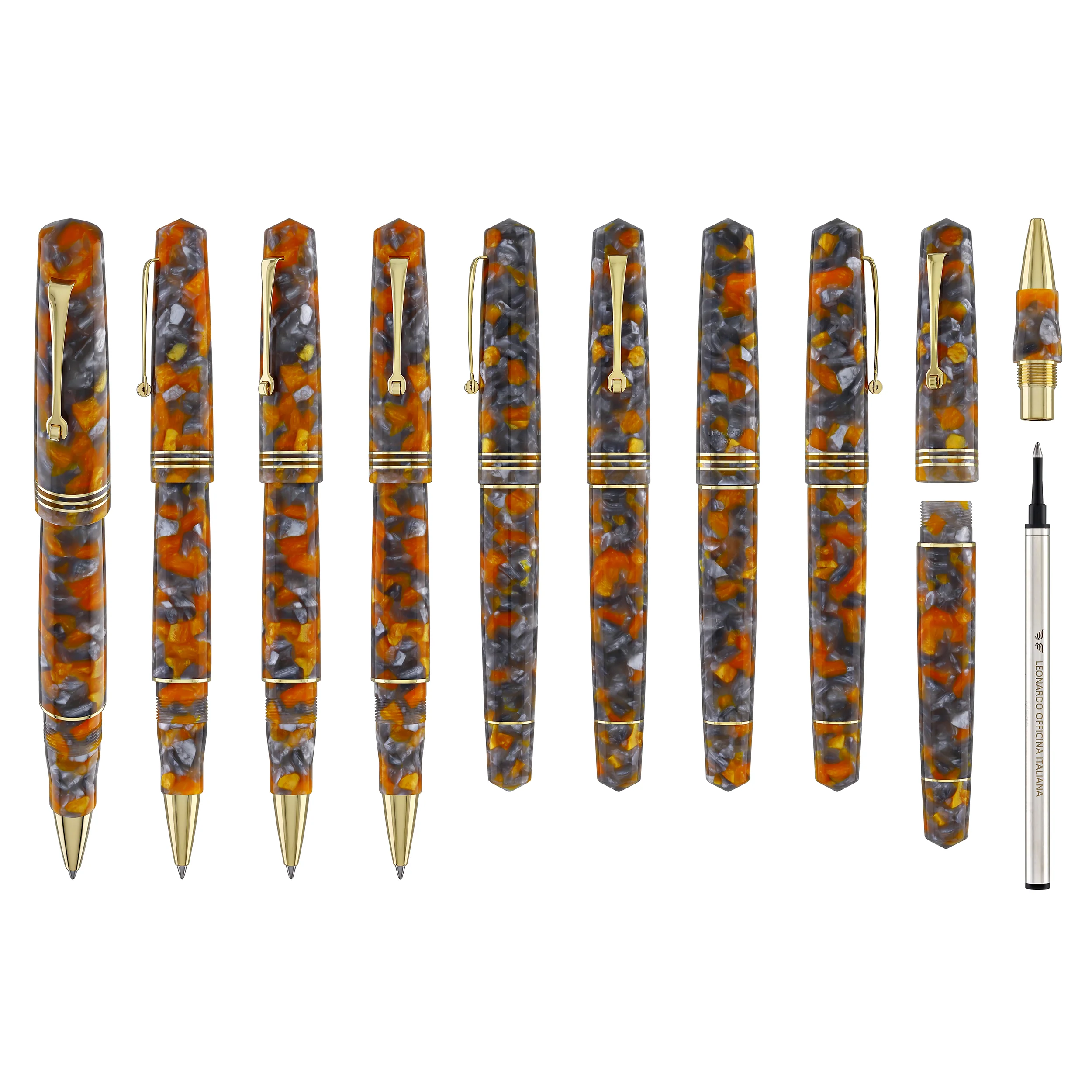Leonardo Momento Zero Rollerball Pen in Lava e Cenere - Image 9