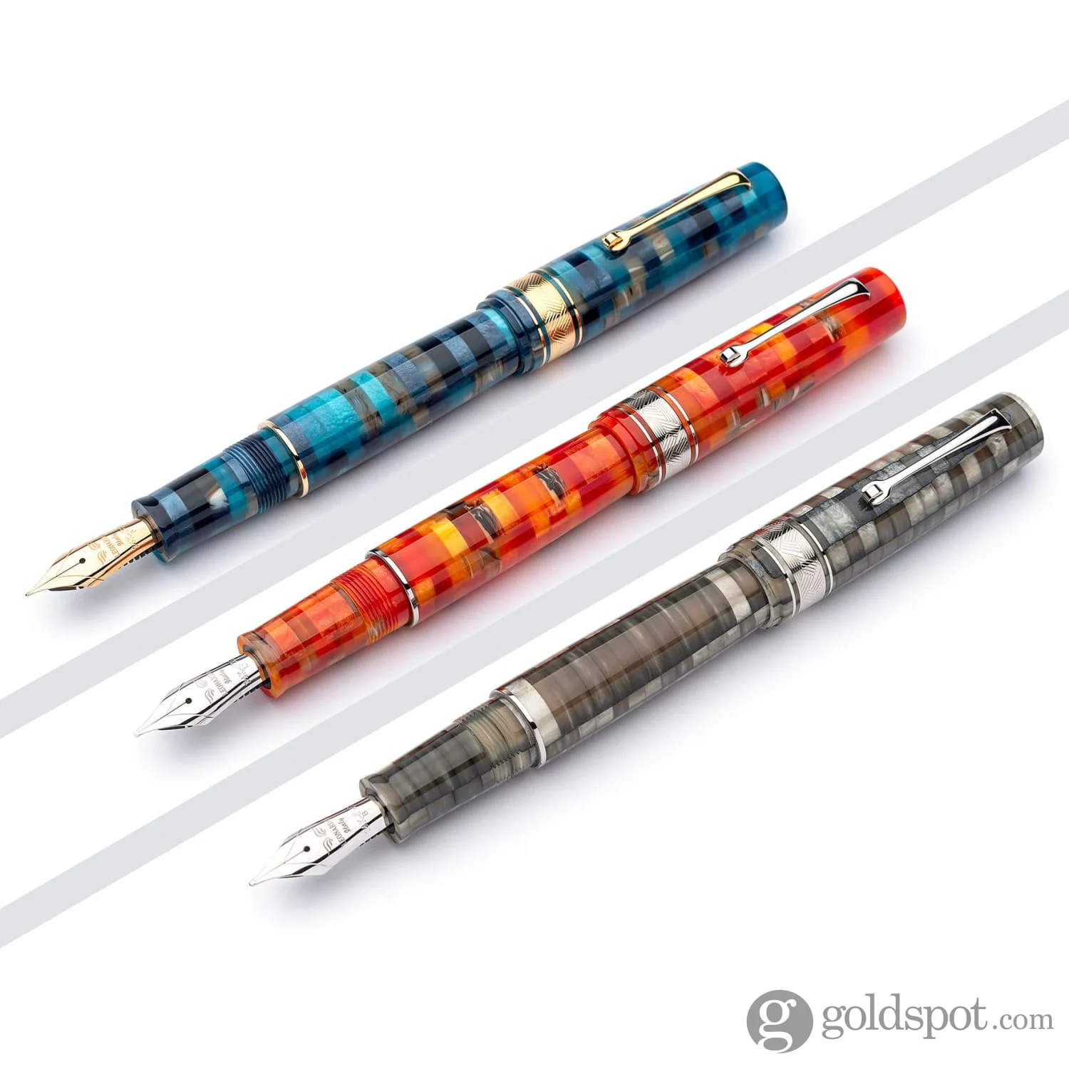 Leonardo Mosaico Fountain Pen in Chiaroscuro - 14kt Gold Nib - Image 10