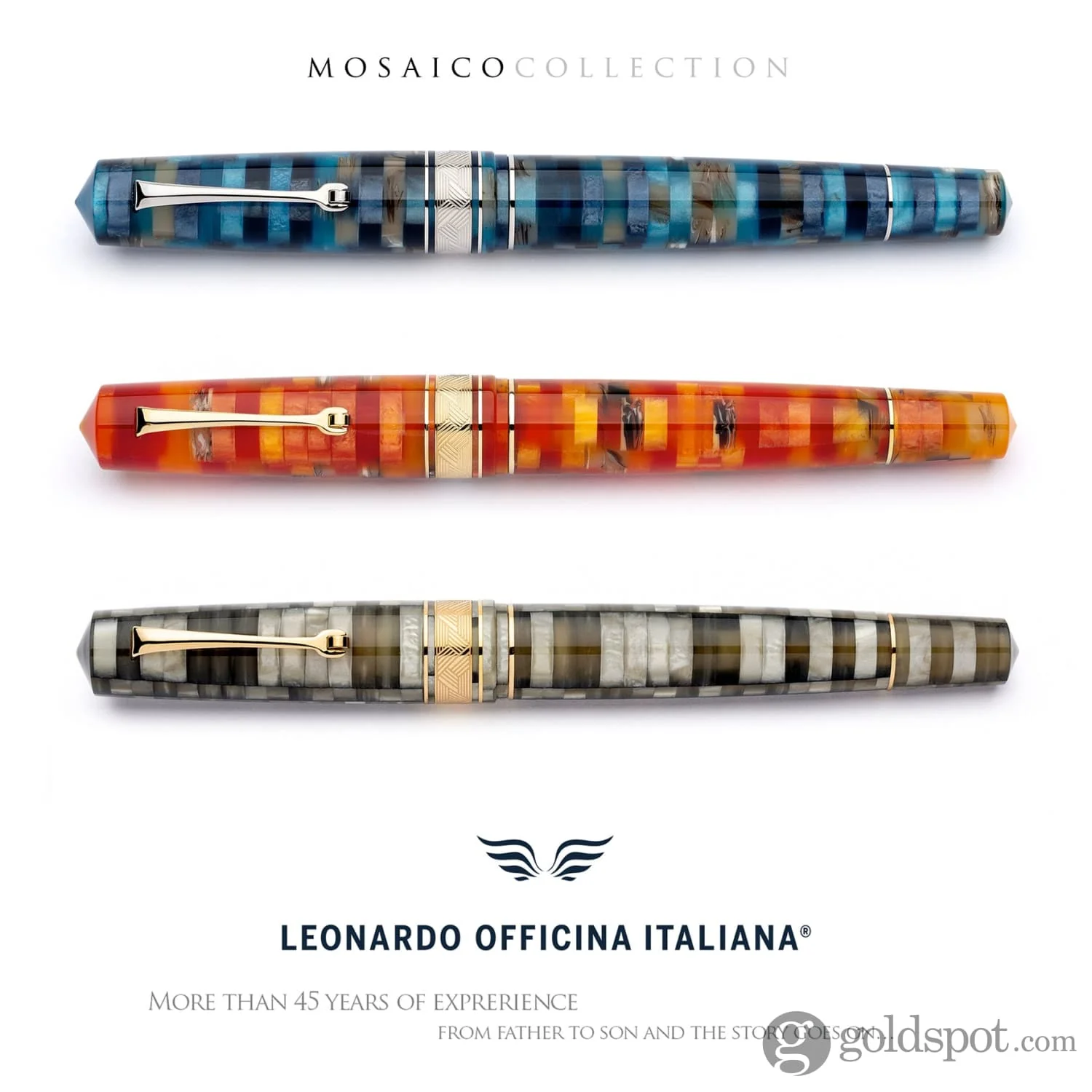Leonardo Mosaico Fountain Pen in Chiaroscuro - 14kt Gold Nib - Image 11