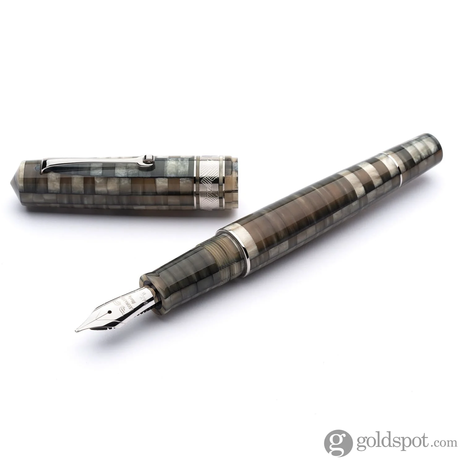 Leonardo Mosaico Fountain Pen in Chiaroscuro - 14kt Gold Nib - Image 2