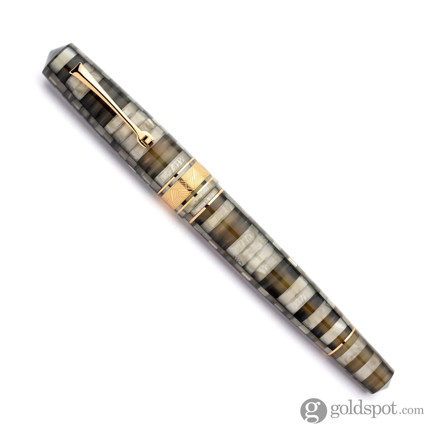 Leonardo Mosaico Fountain Pen in Chiaroscuro - 14kt Gold Nib - Image 3