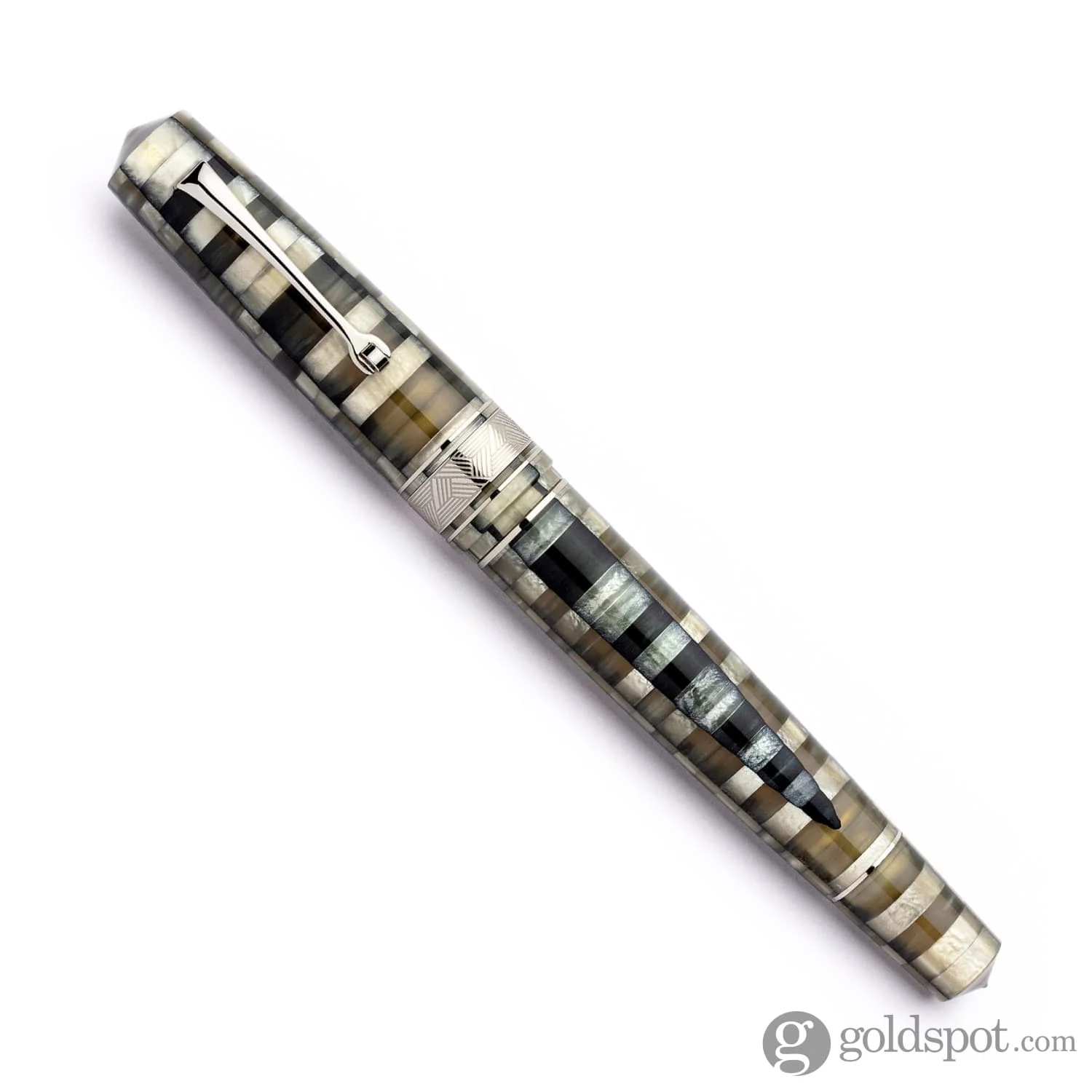 Leonardo Mosaico Fountain Pen in Chiaroscuro - 14kt Gold Nib - Image 4