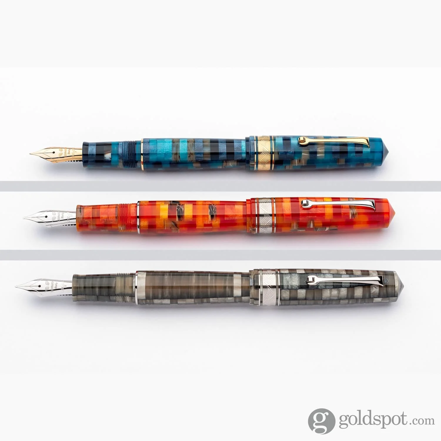 Leonardo Mosaico Fountain Pen in Chiaroscuro - 14kt Gold Nib - Image 9