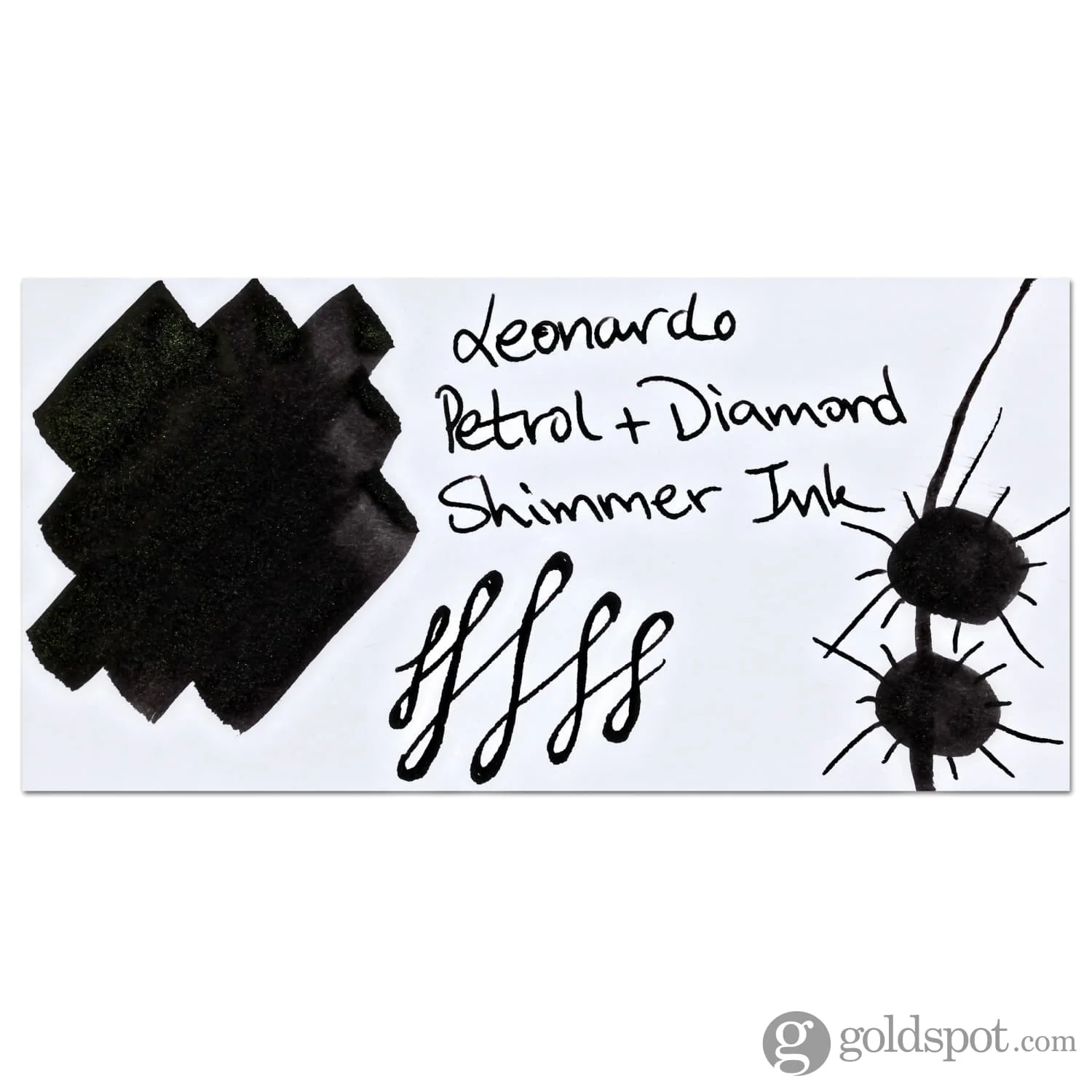 Leonardo Officina Shimmer Bottled Ink in Petrol Diamond - 40 mL - Image 2
