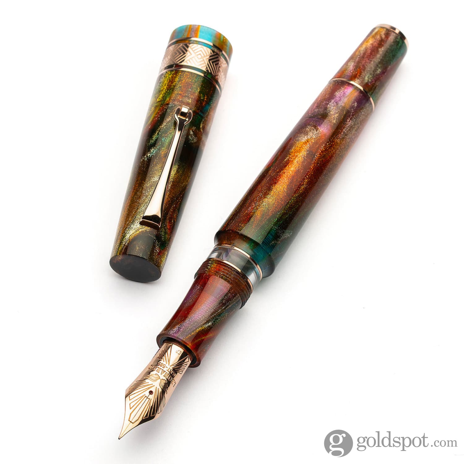 Leonardo Supernova Fountain Pen in Brooks PM5 No. 8 Size 14kt Gold - Image 3