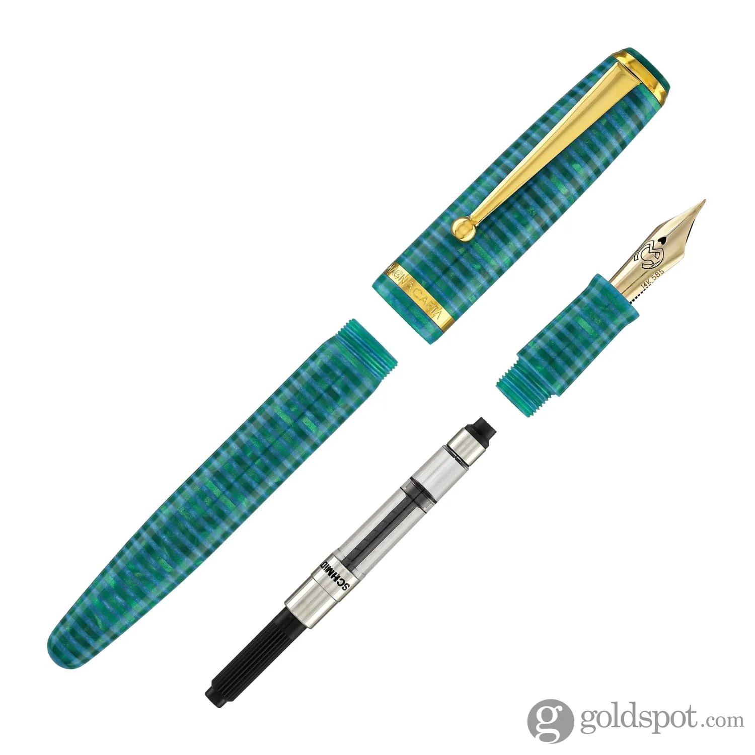 Magna Carta MAG 650 Fountain Pen in Cyanic - 14kt Gold Flex Nib - Image 7