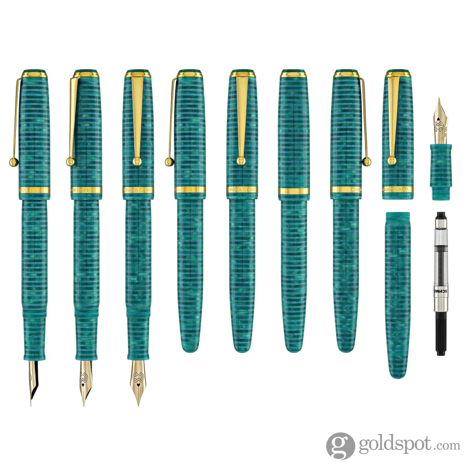 Magna Carta MAG 650 Fountain Pen in Cyanic - 14kt Gold Flex Nib - Image 8