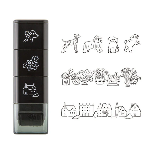 Midori Paintable Roller Stamp in Dog & Landscape - Image 3
