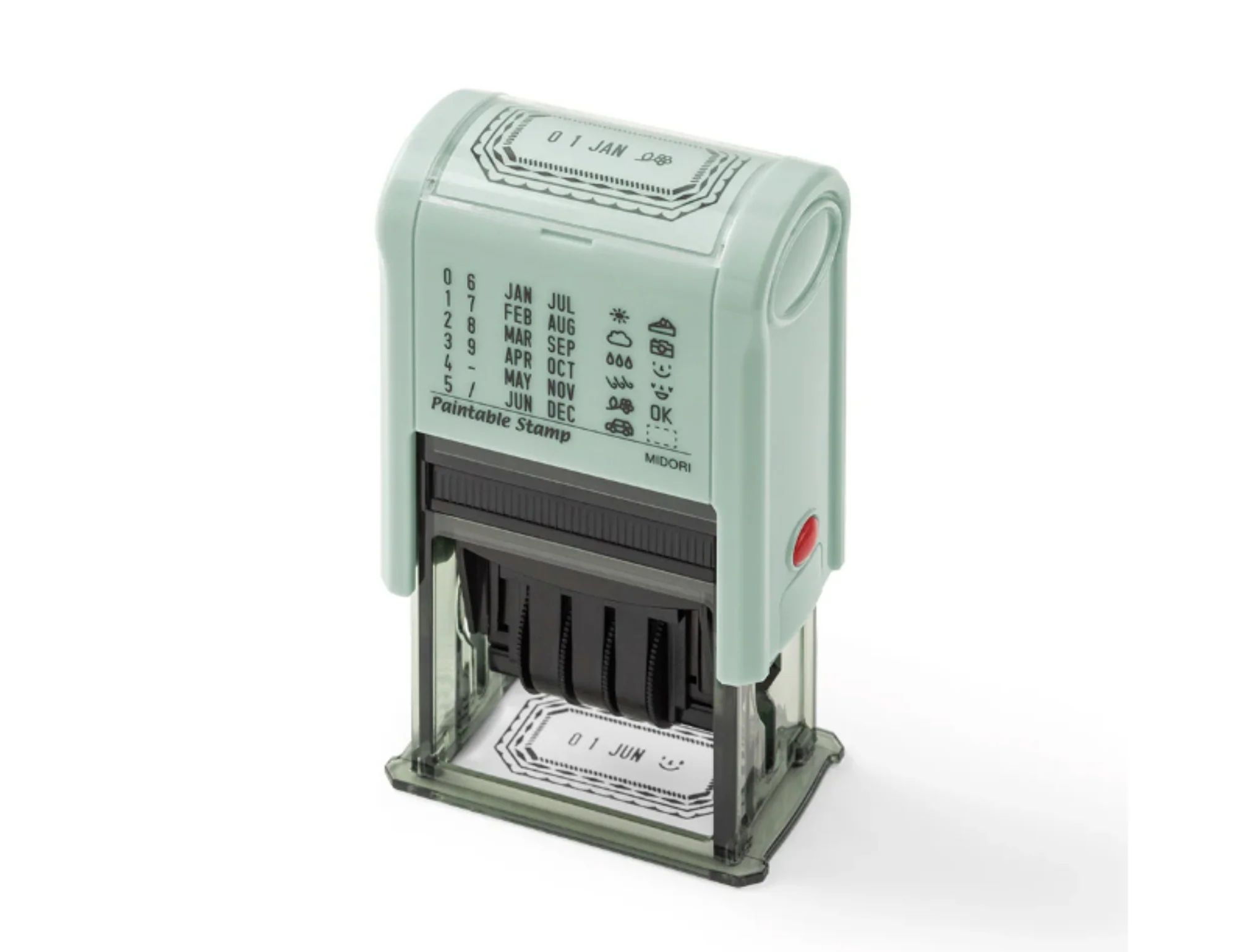 Midori Paintable Rotating Date Stamp in Frame - Image 2