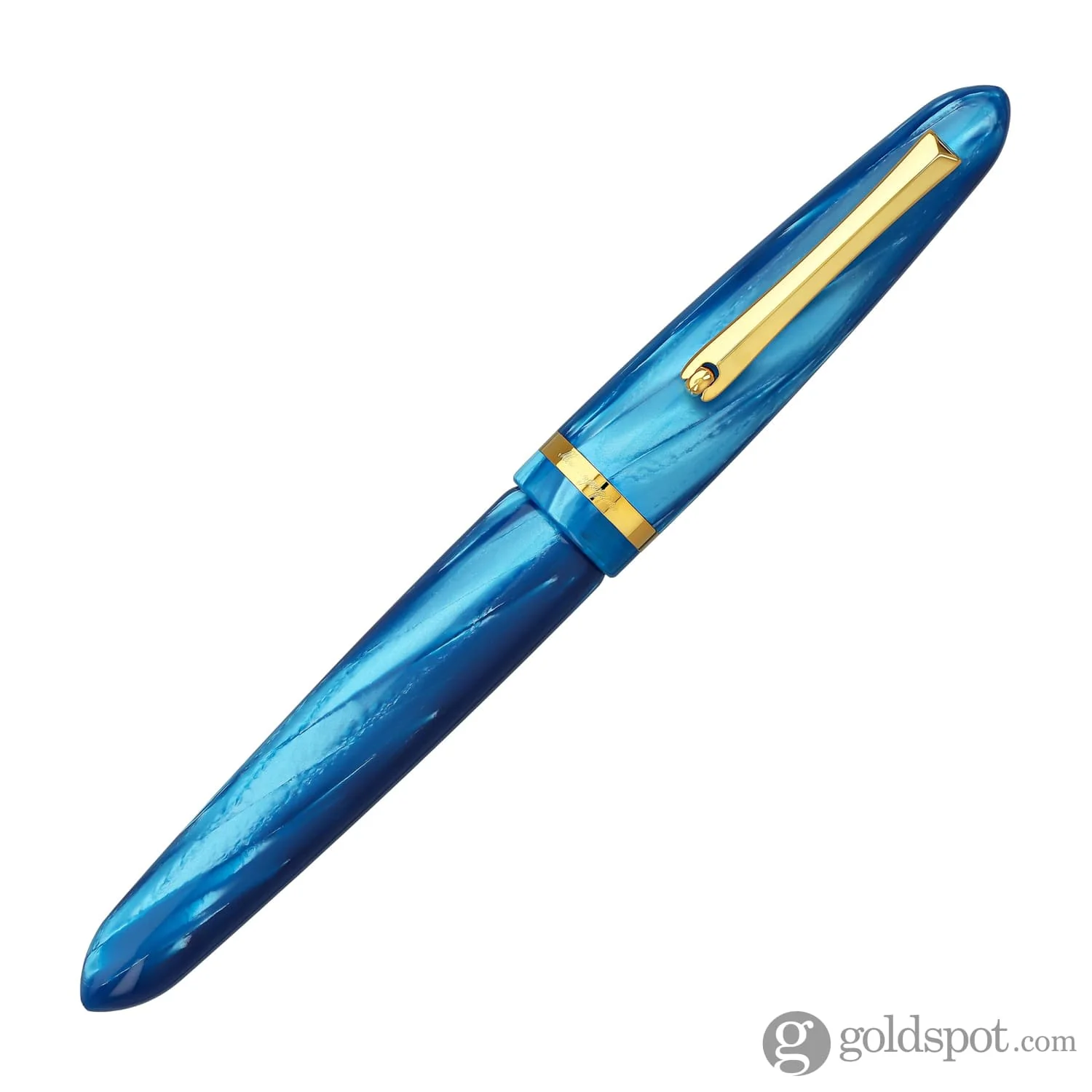 Montegrappa Venetia Fountain Pen in Turquoise Celluloid with 18kt gold nib - Limited Edition - Image 4