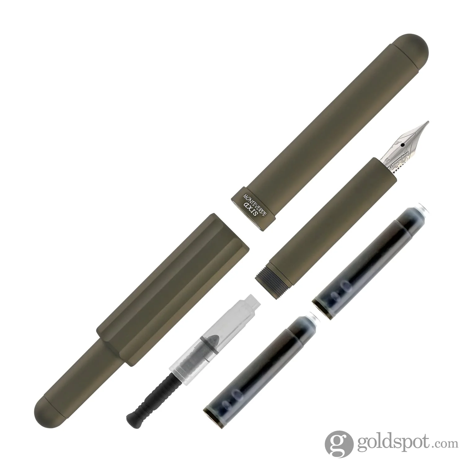 Monteverde Axis Fountain Pen in Olive - Image 7
