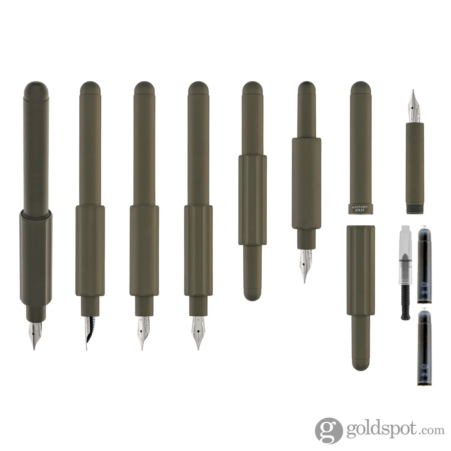 Monteverde Axis Fountain Pen in Olive - Image 8