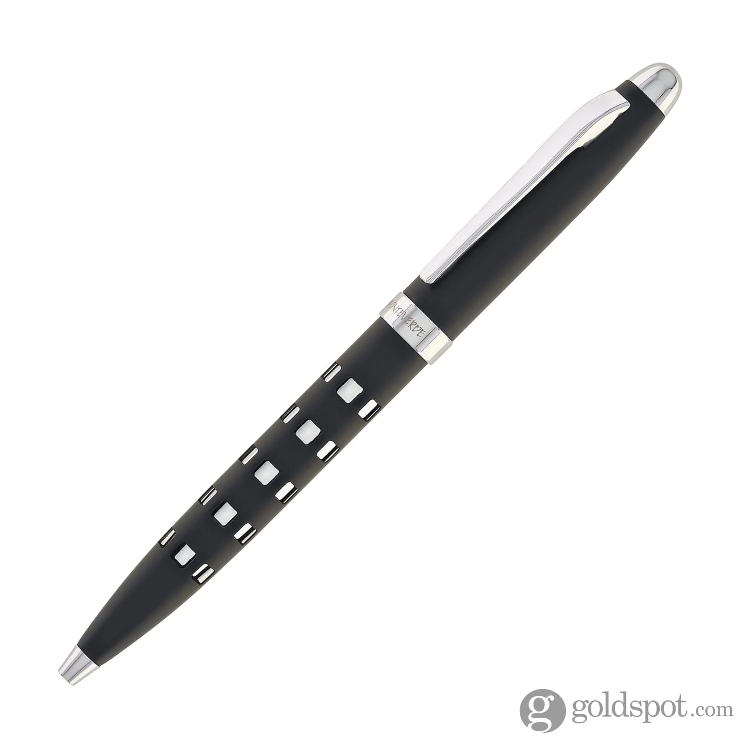 Monteverde Illusia Gel Pen in Square Shapes Black Matte with Chrome Trim - Image 2