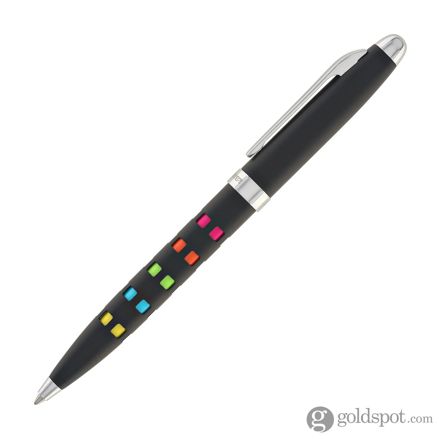 Monteverde Illusia Gel Pen in Square Shapes Black Matte with Chrome Trim - Image 4