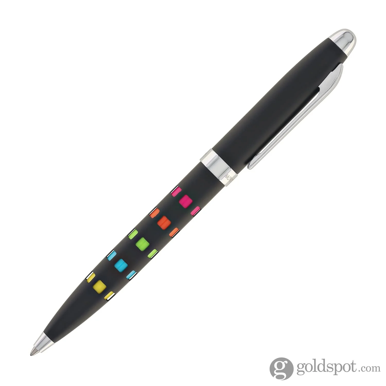 Monteverde Illusia Gel Pen in Square Shapes Black Matte with Chrome Trim - Image 5