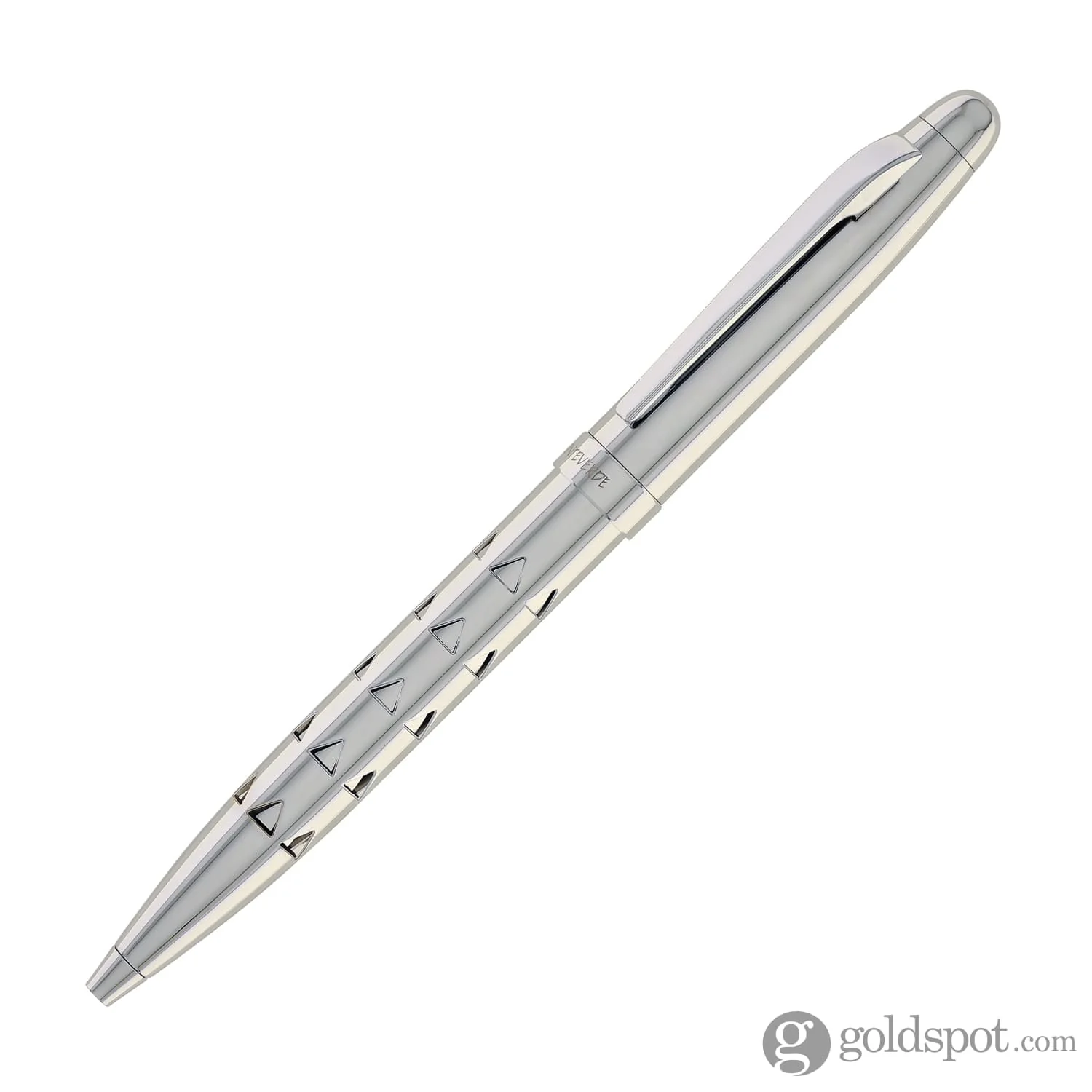 Monteverde Illusia Gel Pen in Triangle Shapes Chrome with Chrome Trim - Image 2