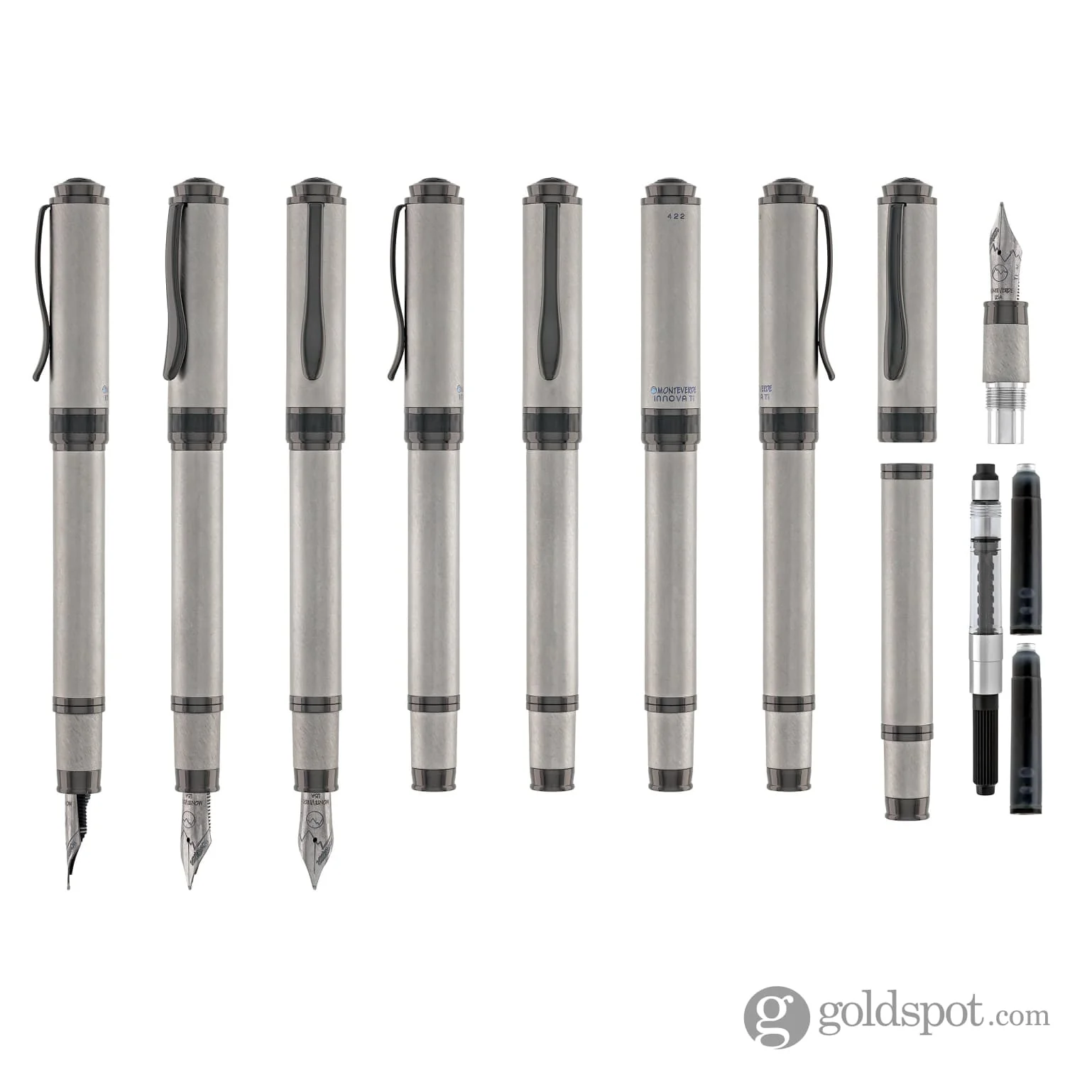 Monteverde Innova Fountain Pen in Solid Titanium - Image 8
