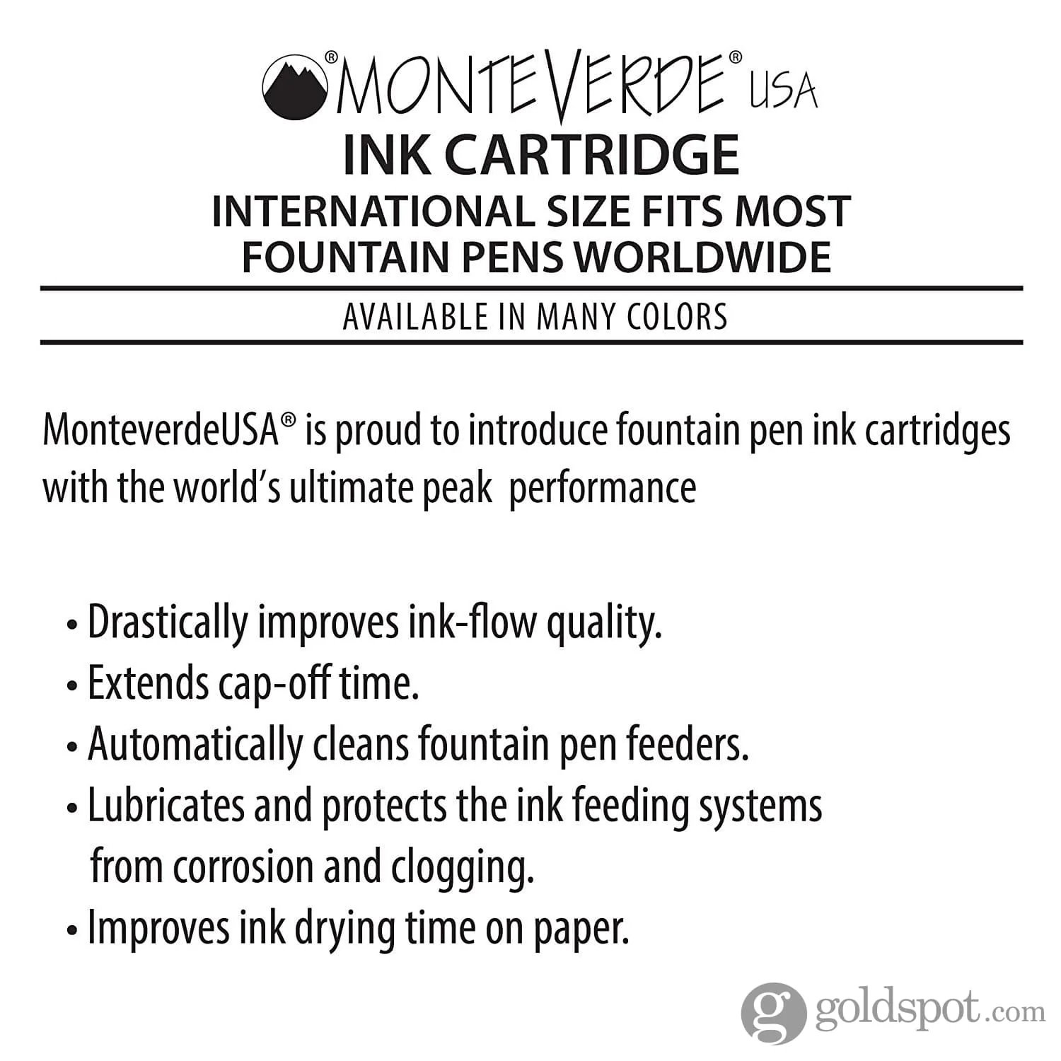 Monteverde Ink Cartridges International Size in Blue/Black - Pack of 6 - Image 6