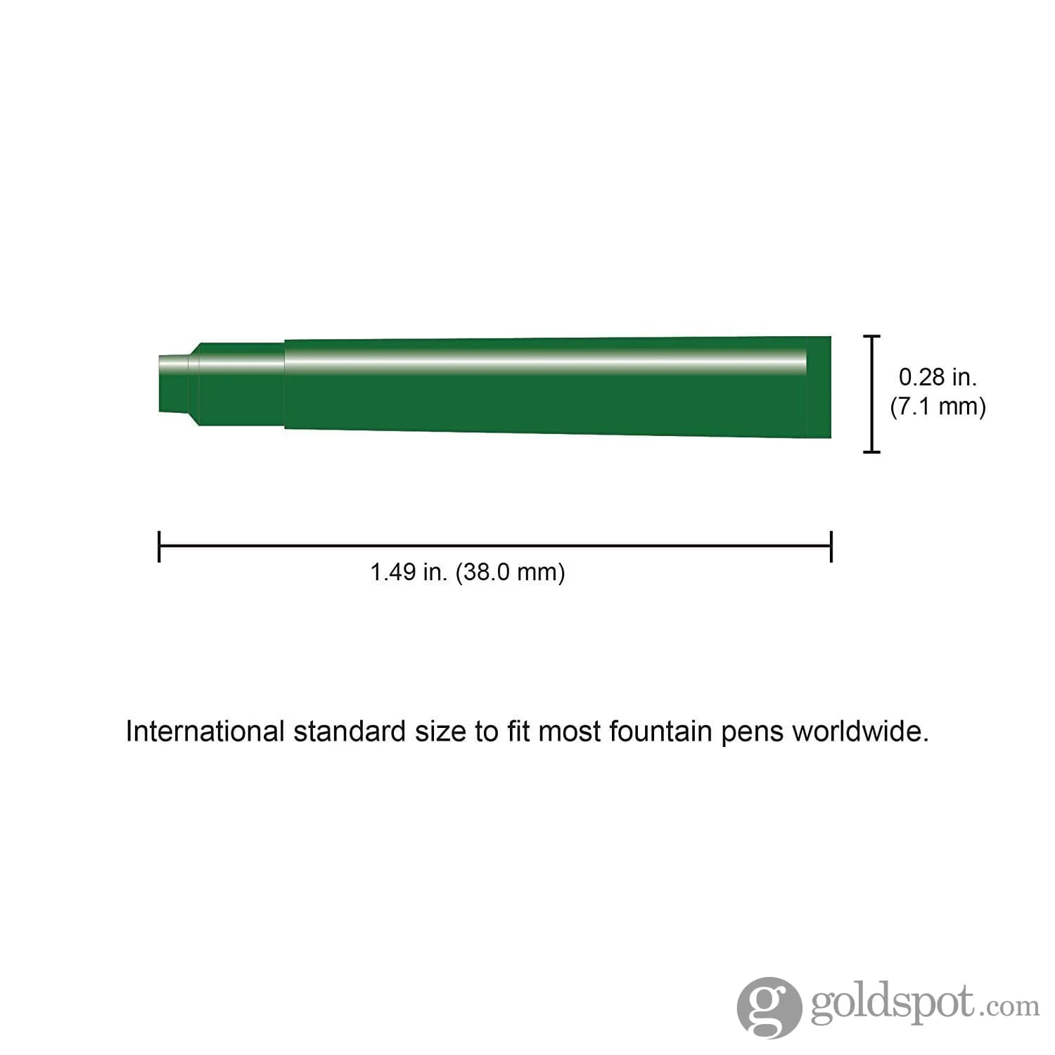 Monteverde Ink Cartridges International Size in Green - Pack of 6 - Image 3