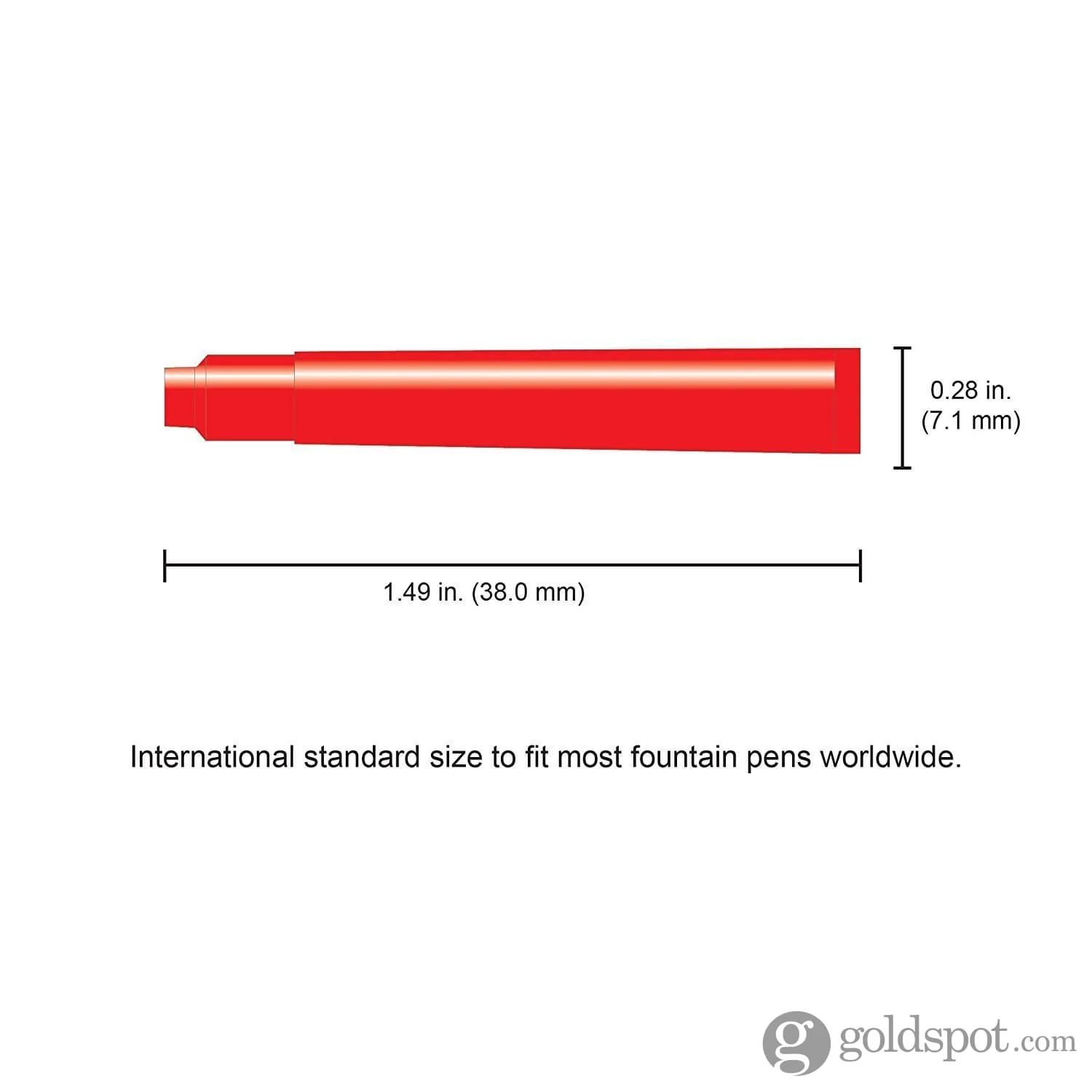Monteverde Ink Cartridges International Size in Red - Pack of 6 - Image 4