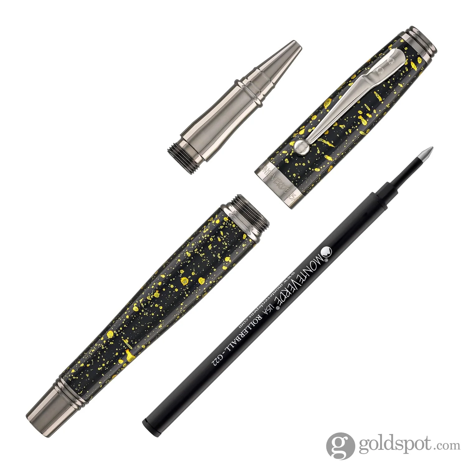 Monteverde Invincia Vega Rollerball Pen in Starlight Yellow - Image 7