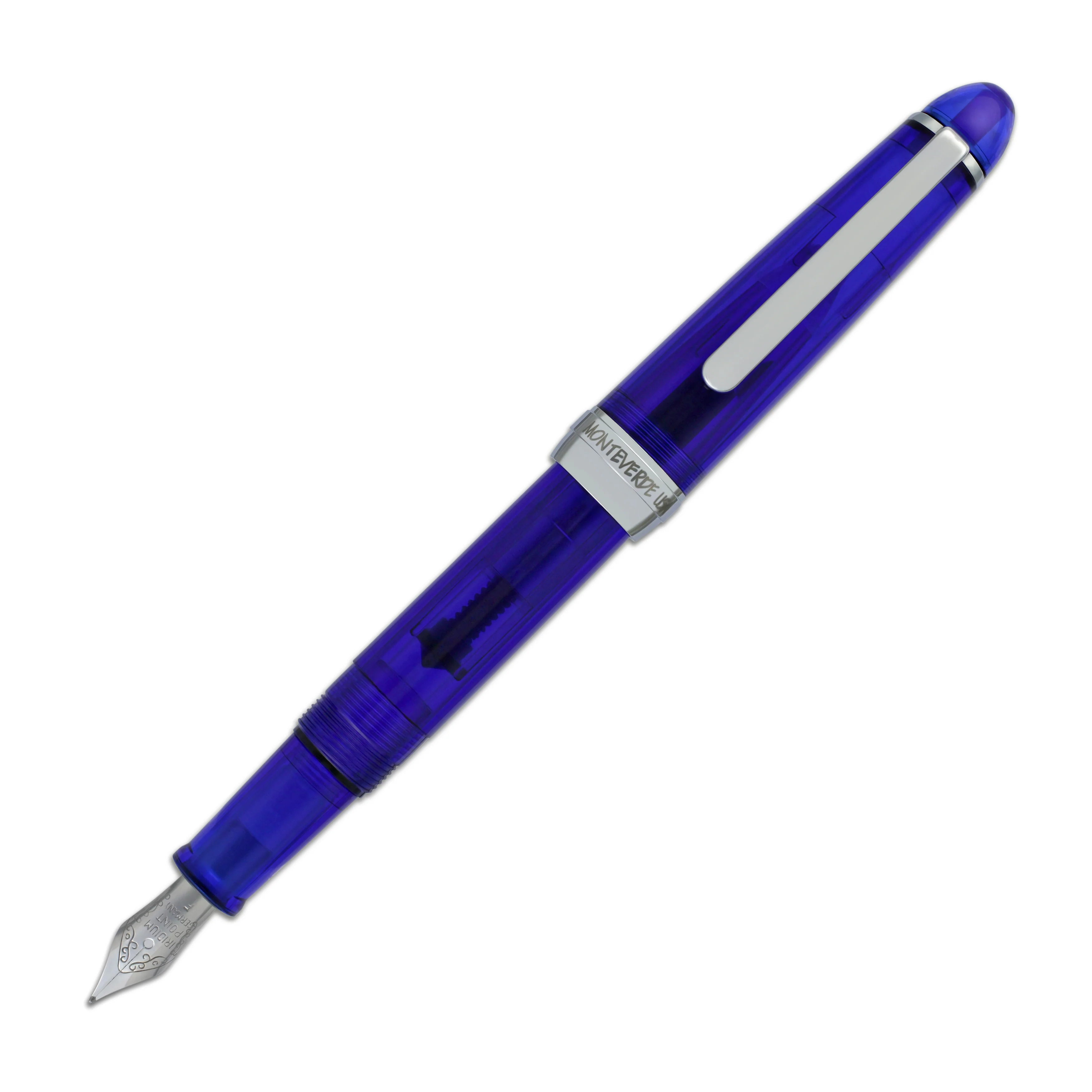 Monteverde Monza Fountain Pen in Blue - Fine, Medium and Omniflex Nibs - Pack of 3 - Image 3
