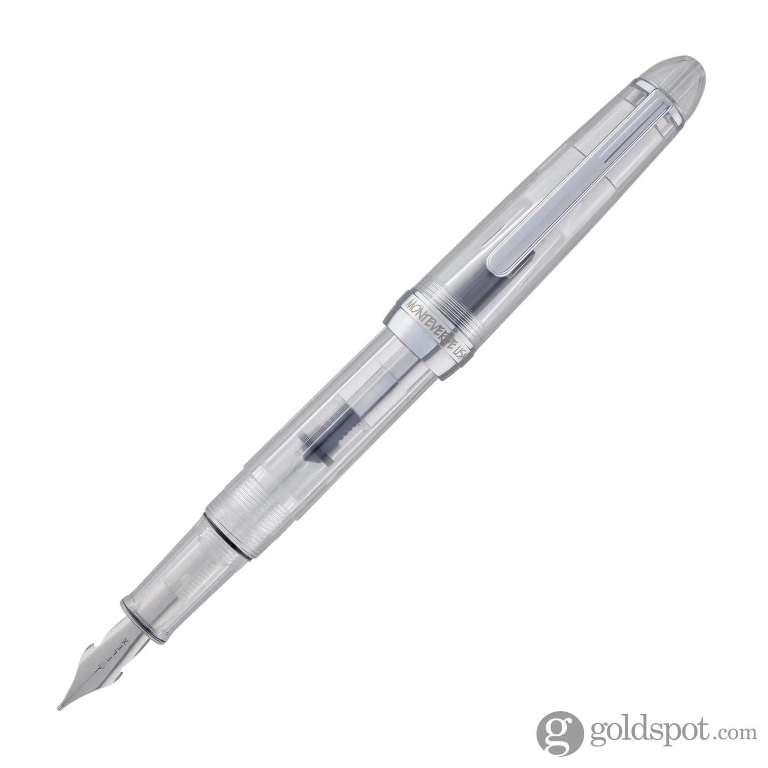 Monteverde Monza ID Fountain Pen in Clear - Calligraphy Set - Image 3