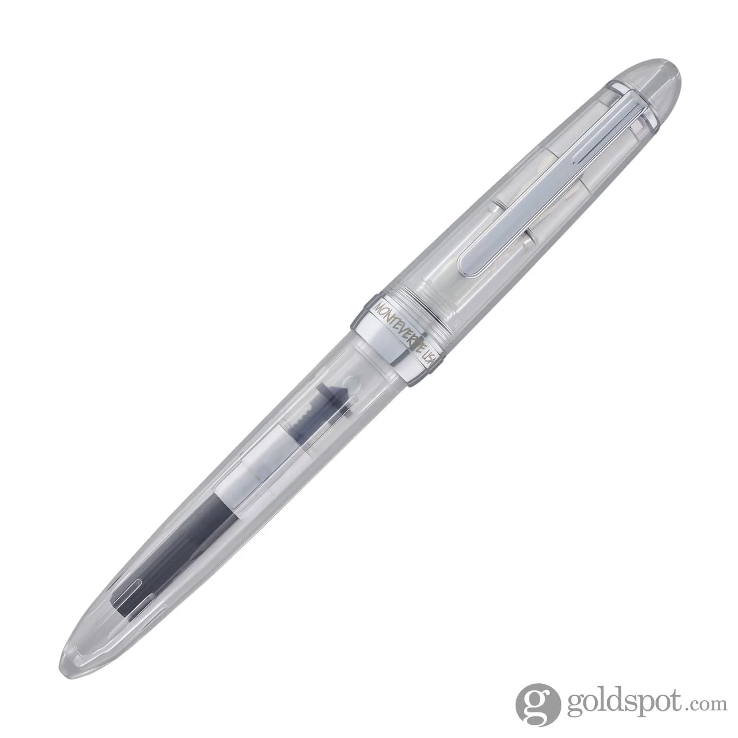 Monteverde Monza ID Fountain Pen in Clear - Flex Nib - Image 6