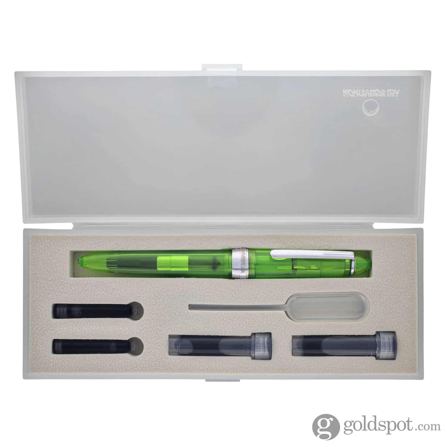 Monteverde Monza ID Fountain Pen Set in Green - Flex Nib - Image 9