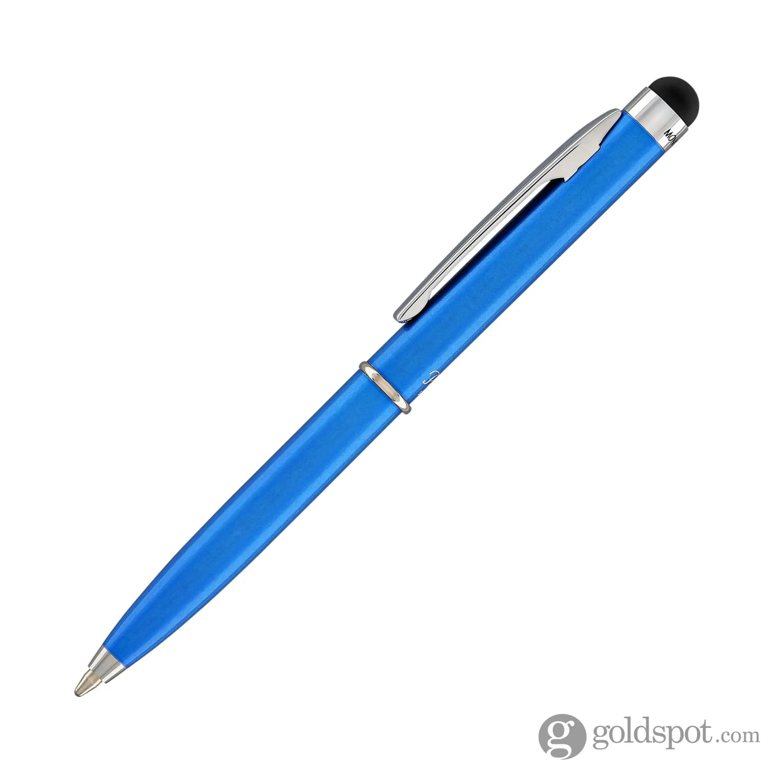 Monteverde Poquito Stylus Ballpoint Pen in Cobalt Blue with Chrome Trim - Image 3