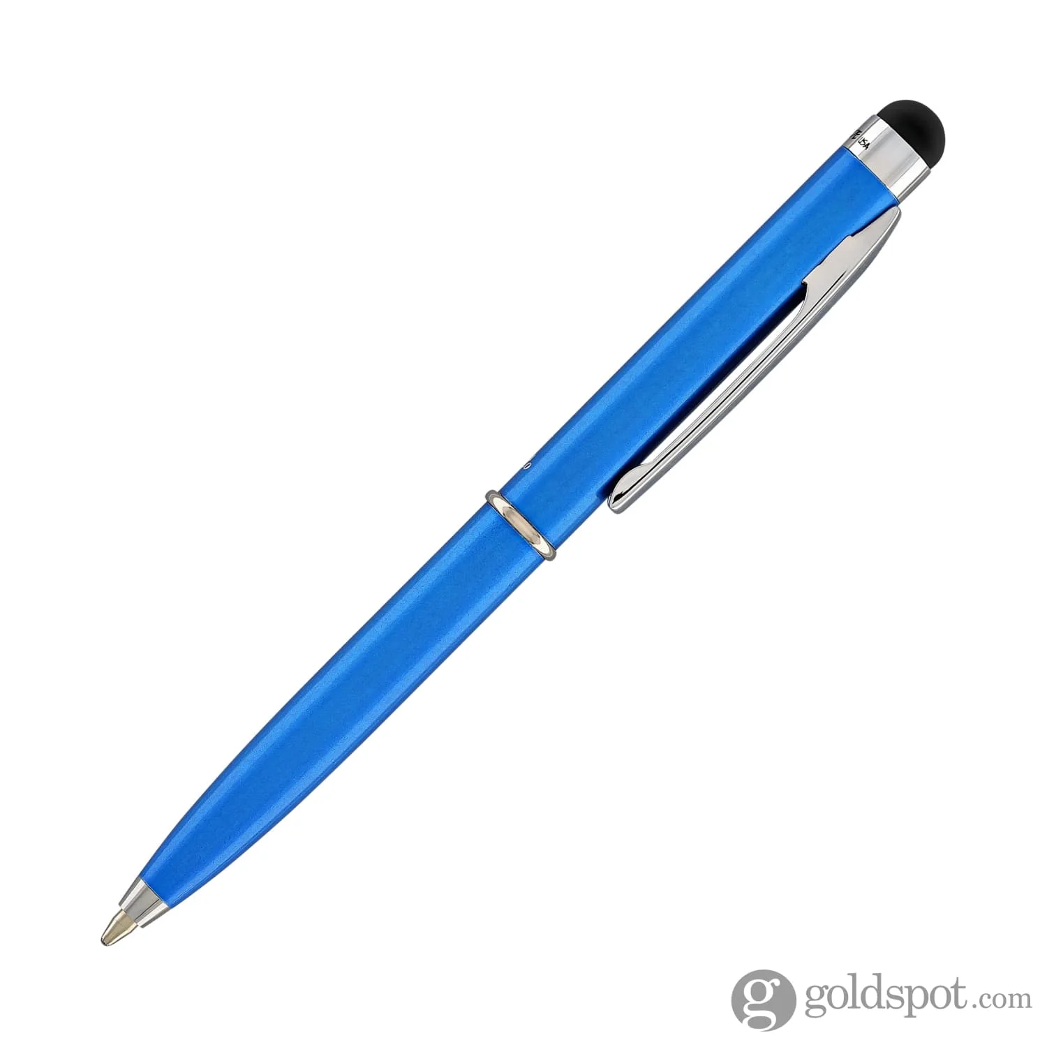 Monteverde Poquito Stylus Ballpoint Pen in Cobalt Blue with Chrome Trim - Image 4