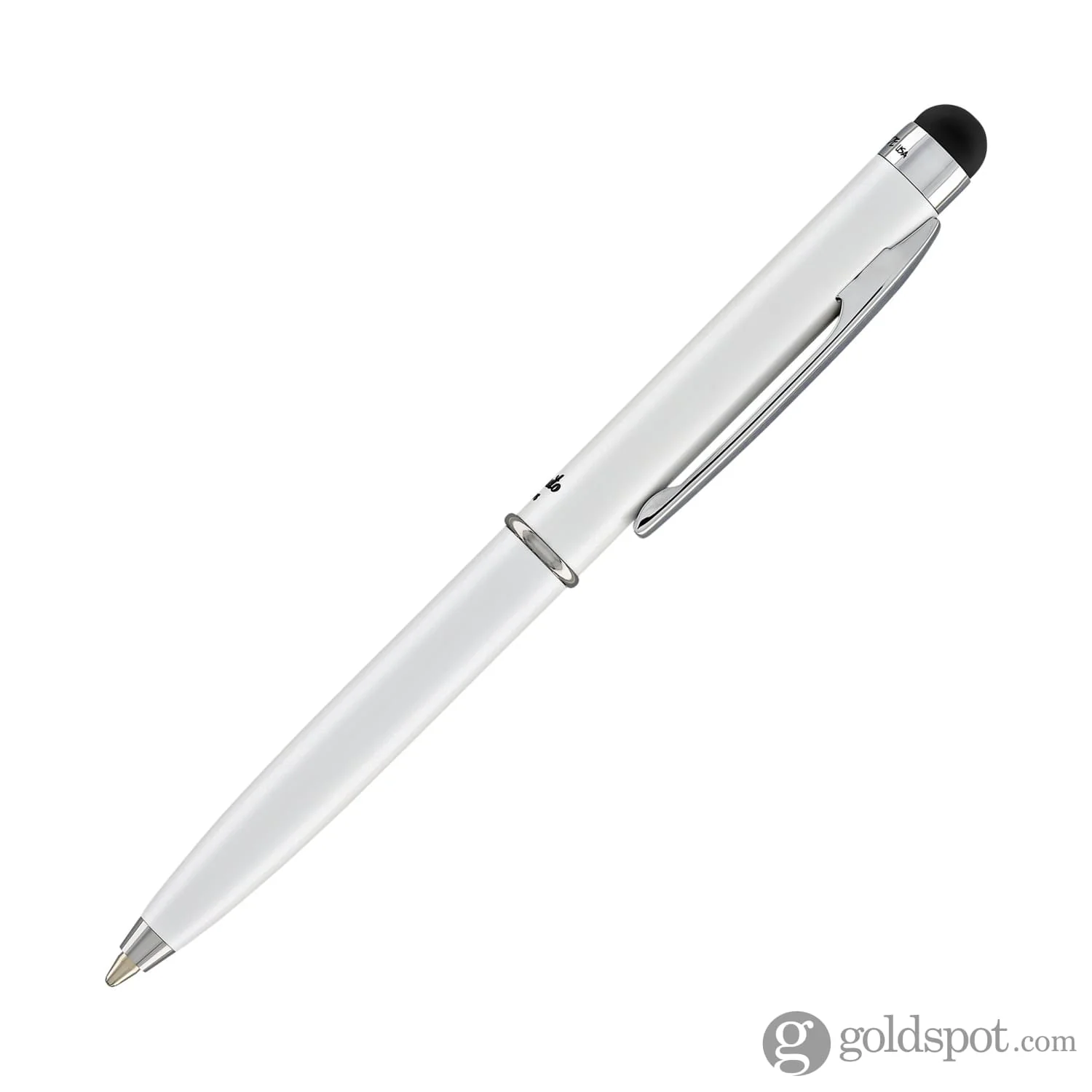 Monteverde Poquito Stylus Ballpoint Pen in Pearl White with Chrome Trim - Image 4