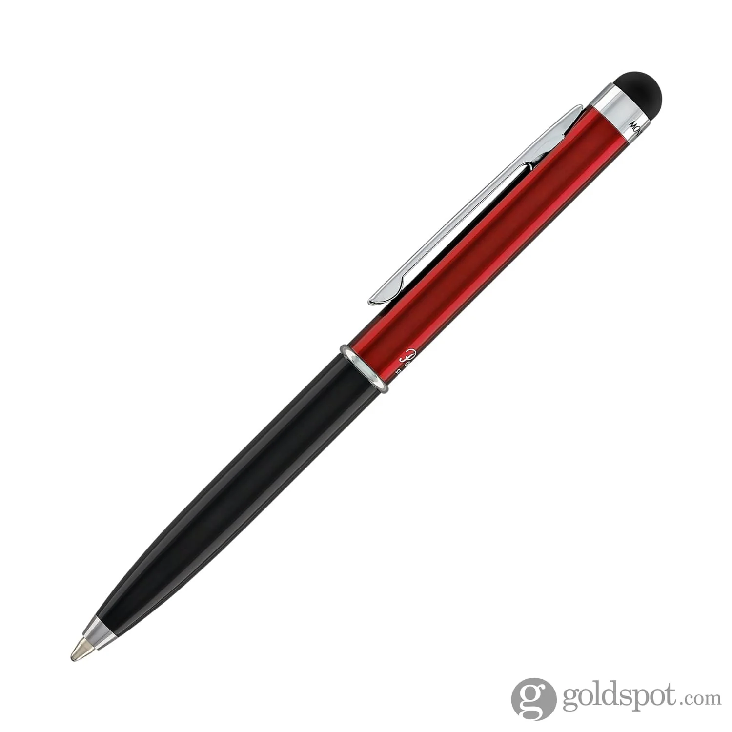 Monteverde Poquito Stylus Ballpoint Pen in Red & Black with Chrome Trim - Image 3