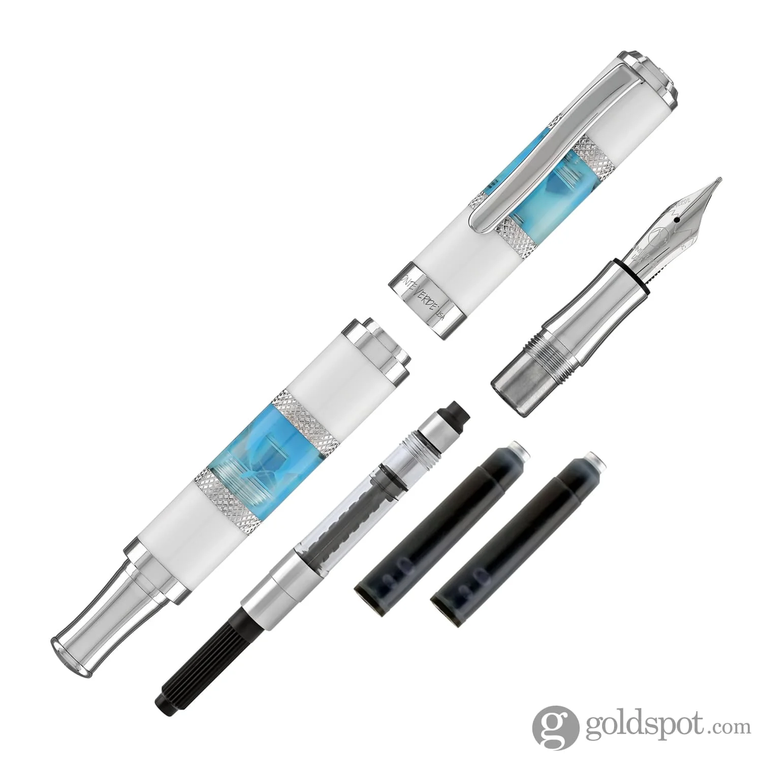 Monteverde Regatta Fountain Pen in Santorini Blue - Image 7